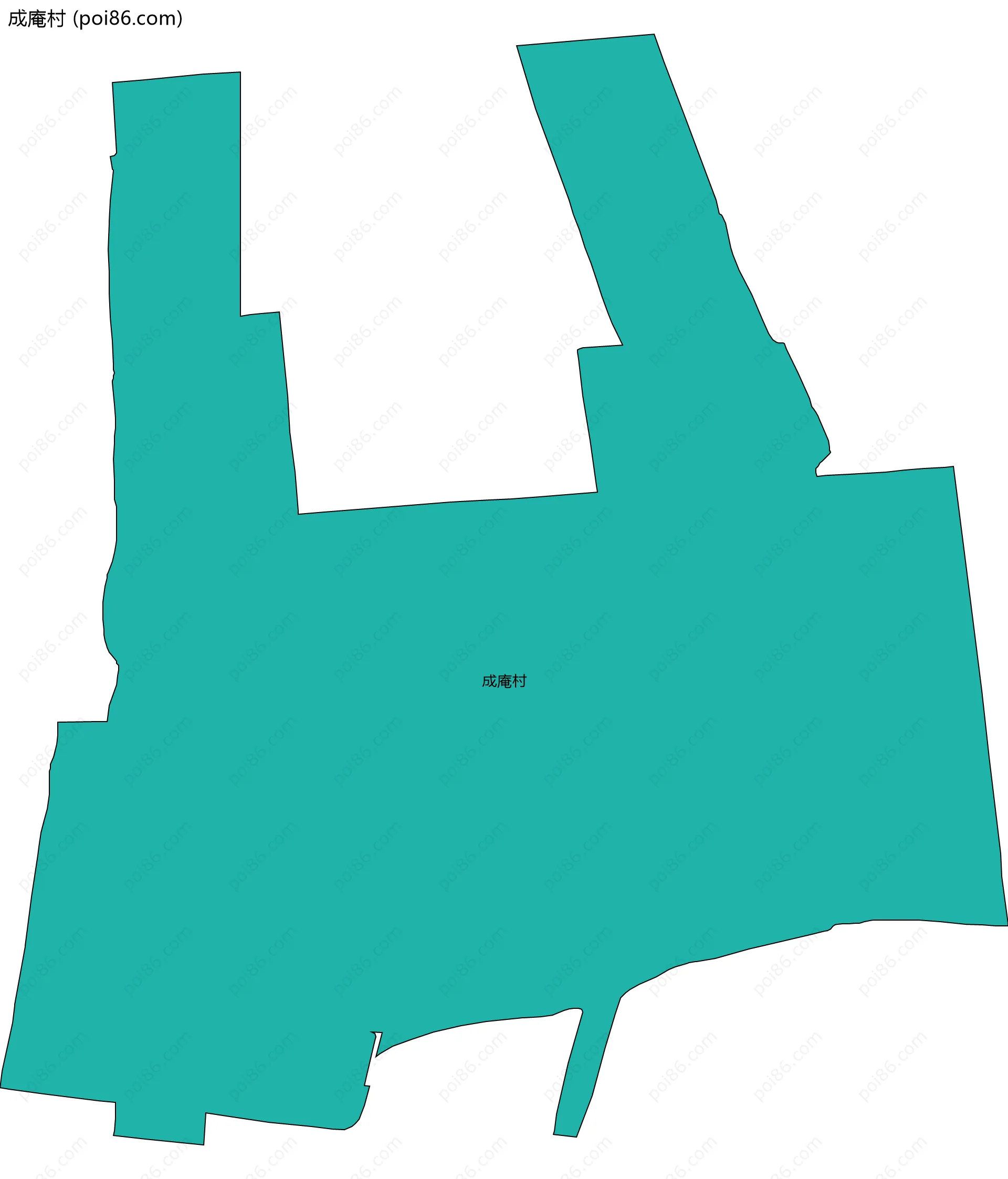 成庵村边界地图