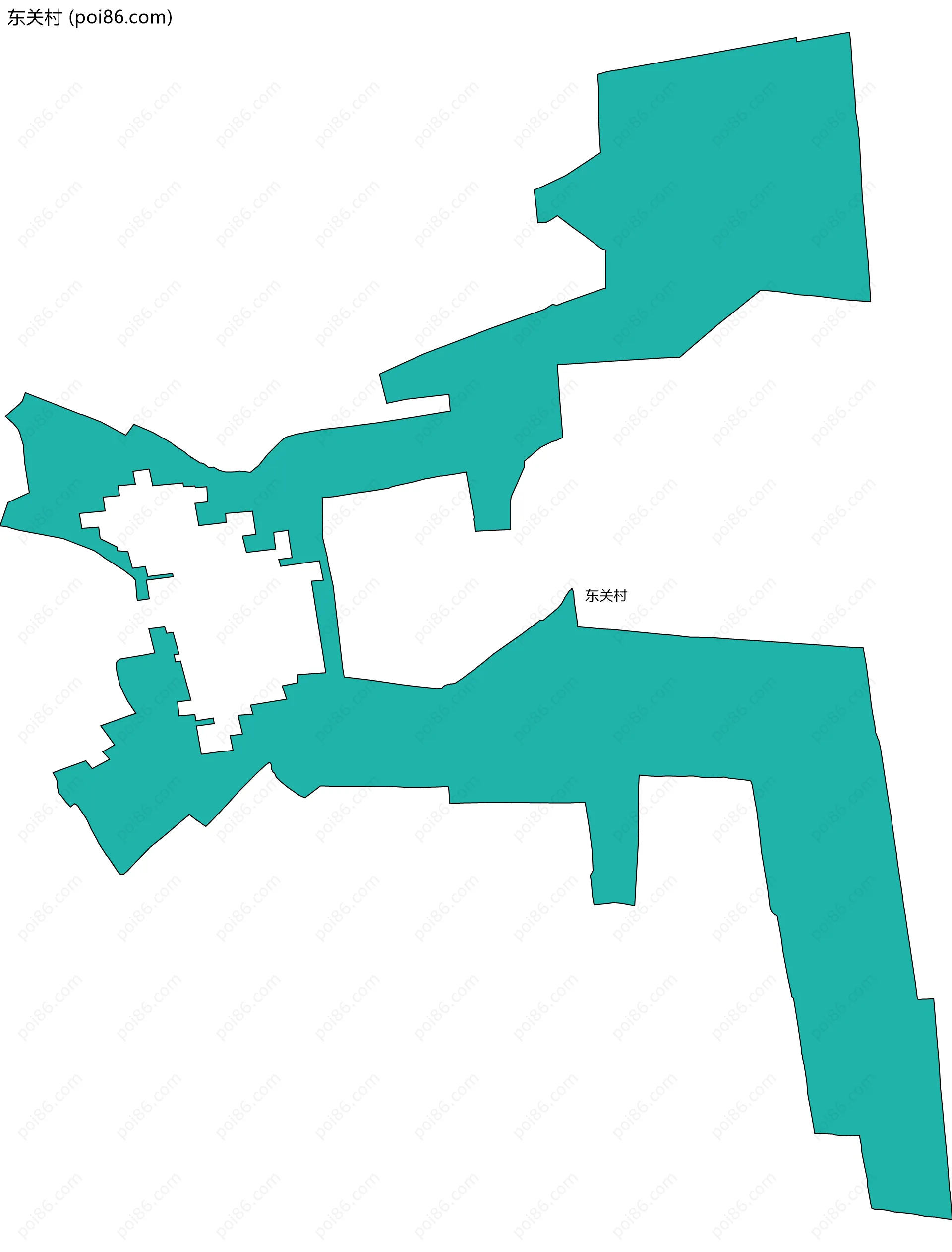 东关村边界地图