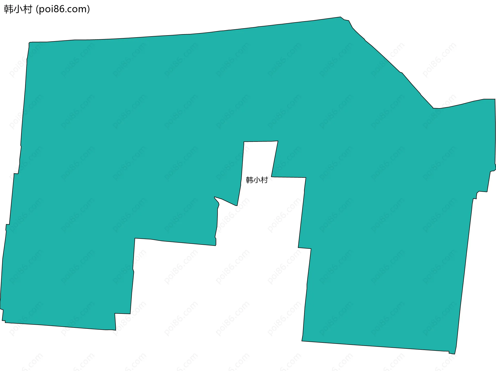 韩小村边界地图