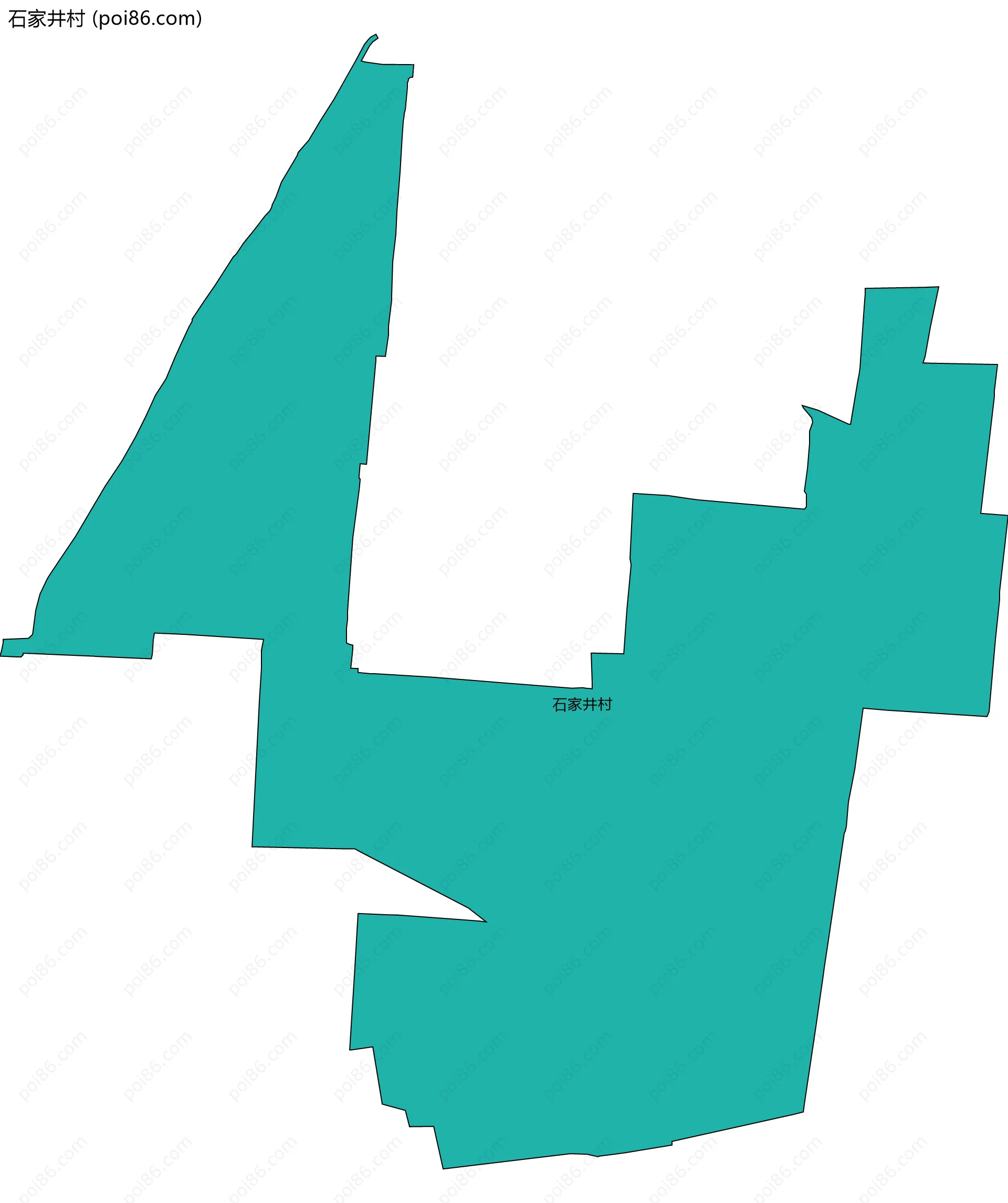 石家井村边界地图