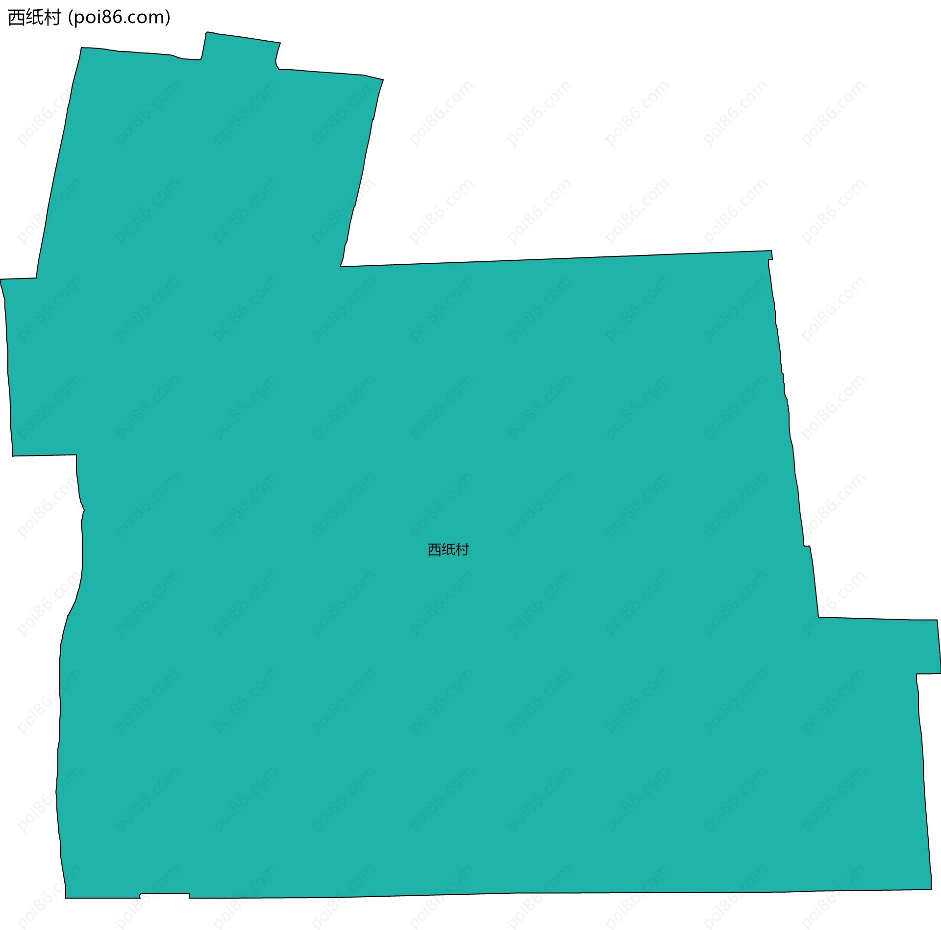 西纸村边界地图