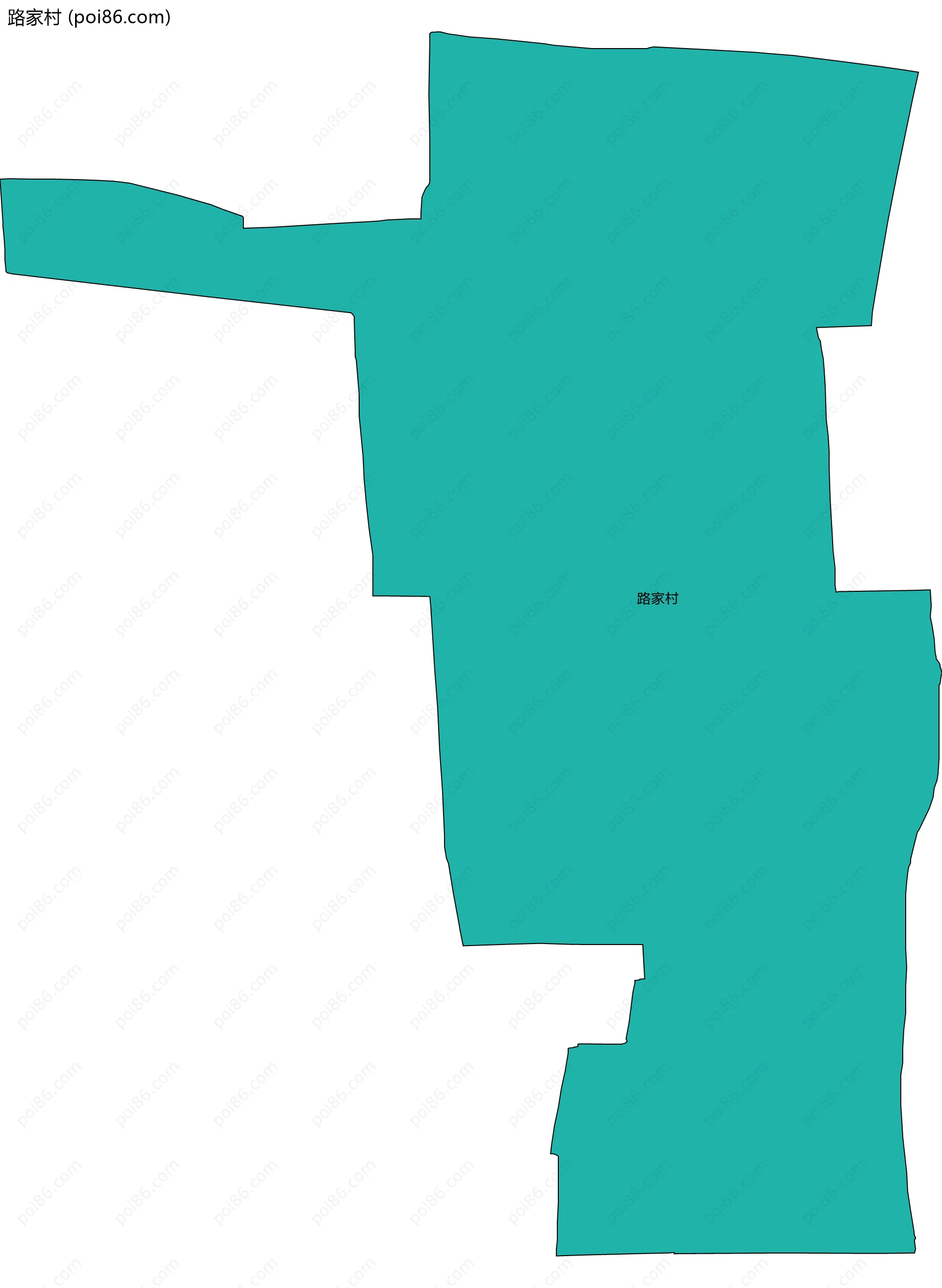 路家村边界地图