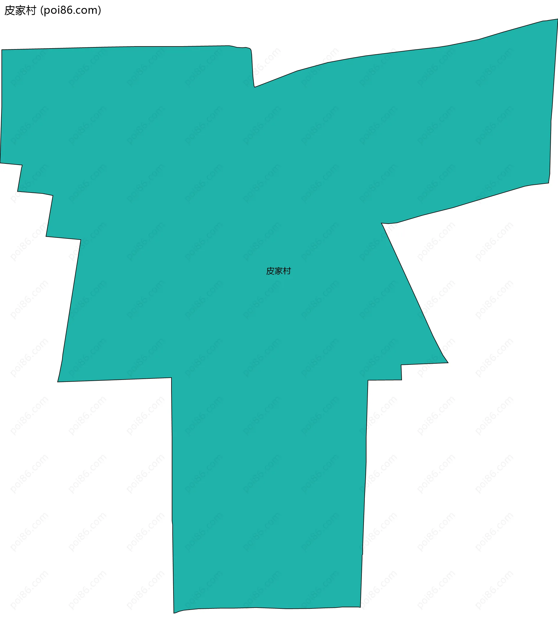 皮家村边界地图