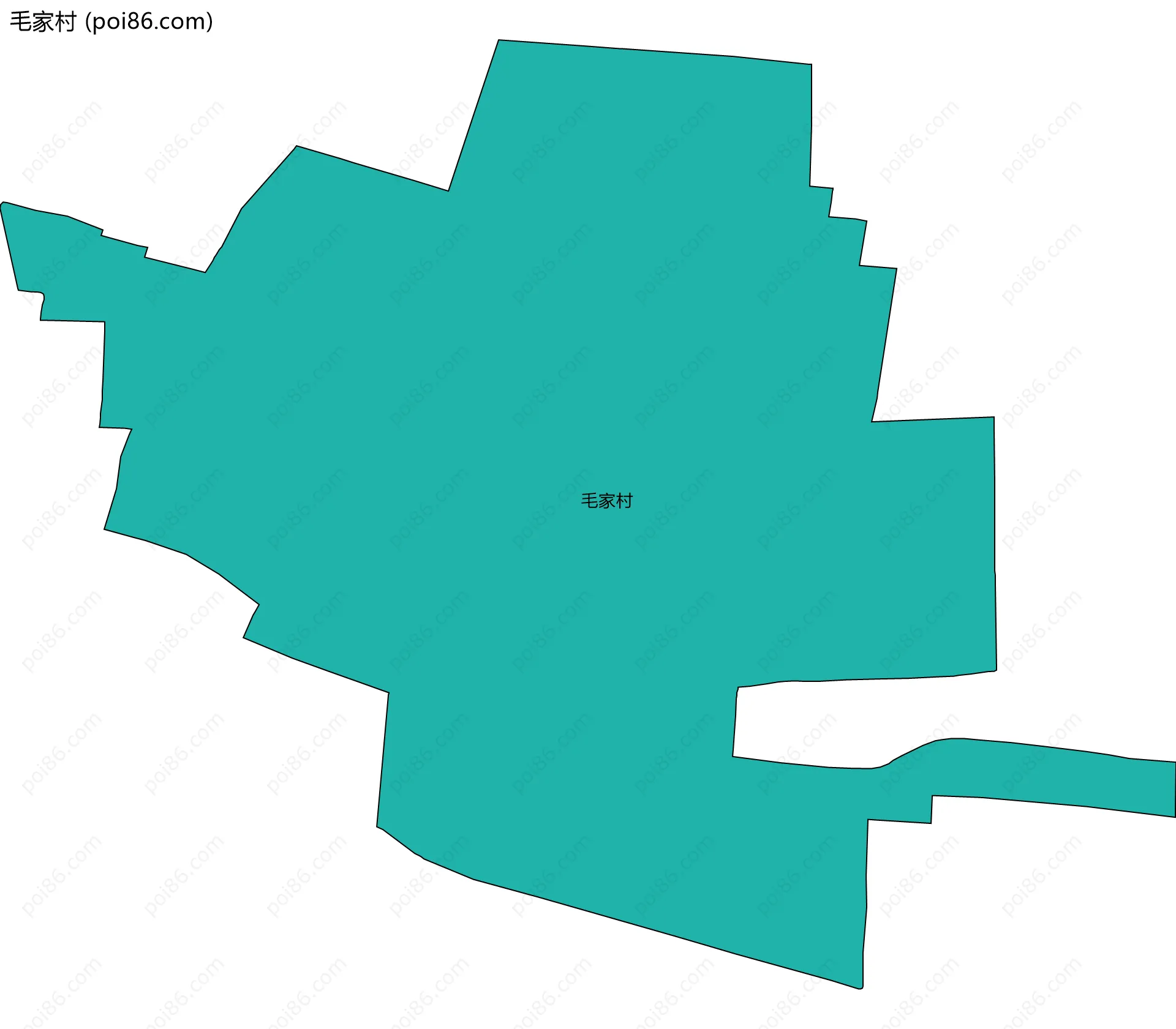 毛家村边界地图