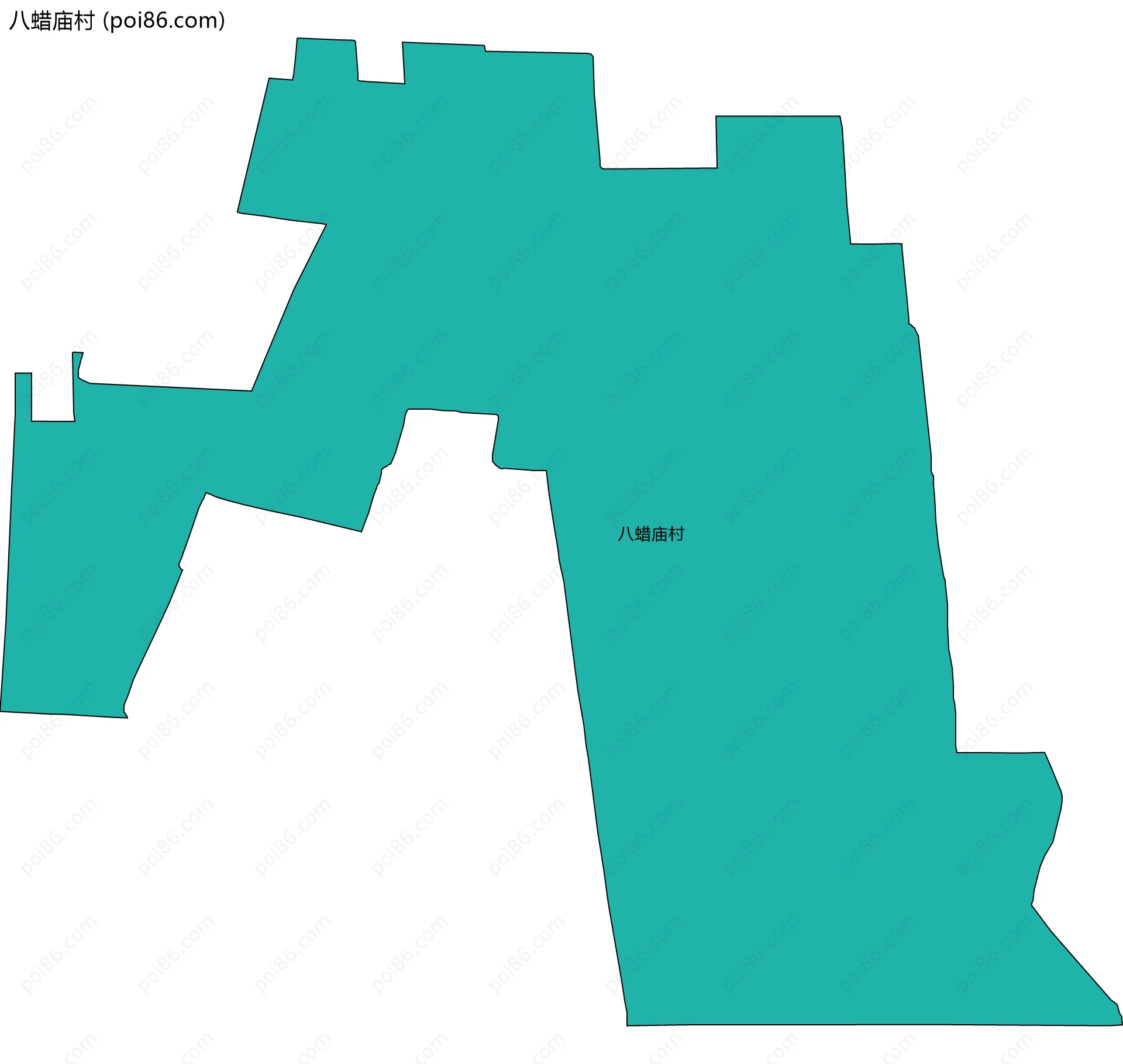 八蜡庙村边界地图