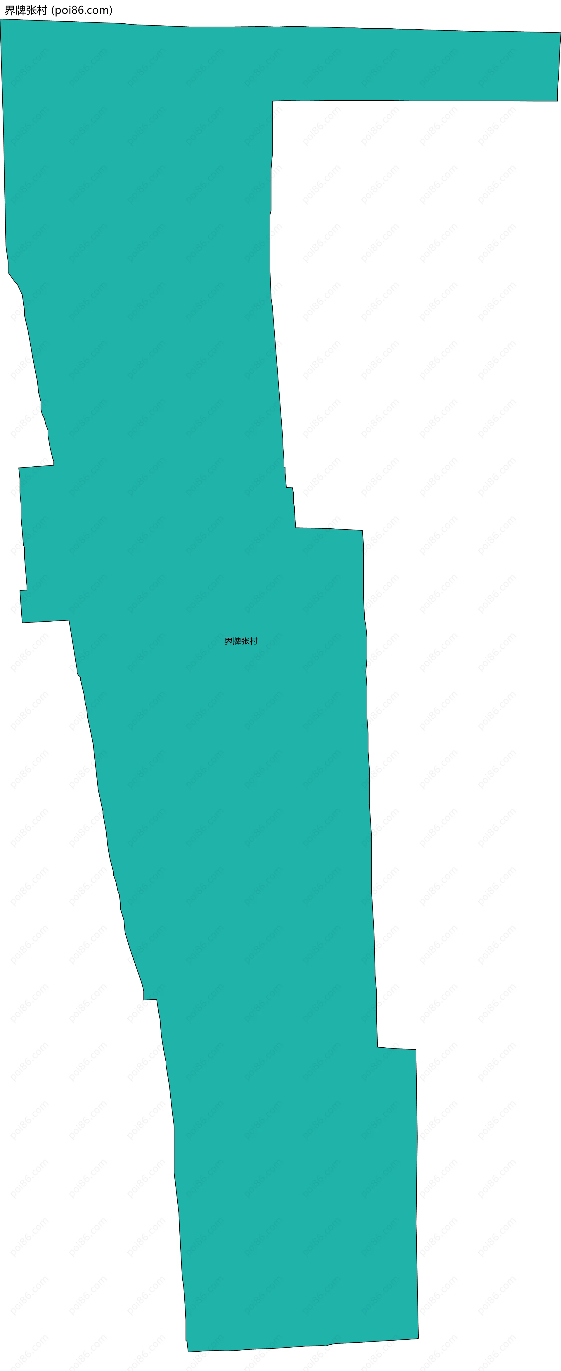 界牌张村边界地图