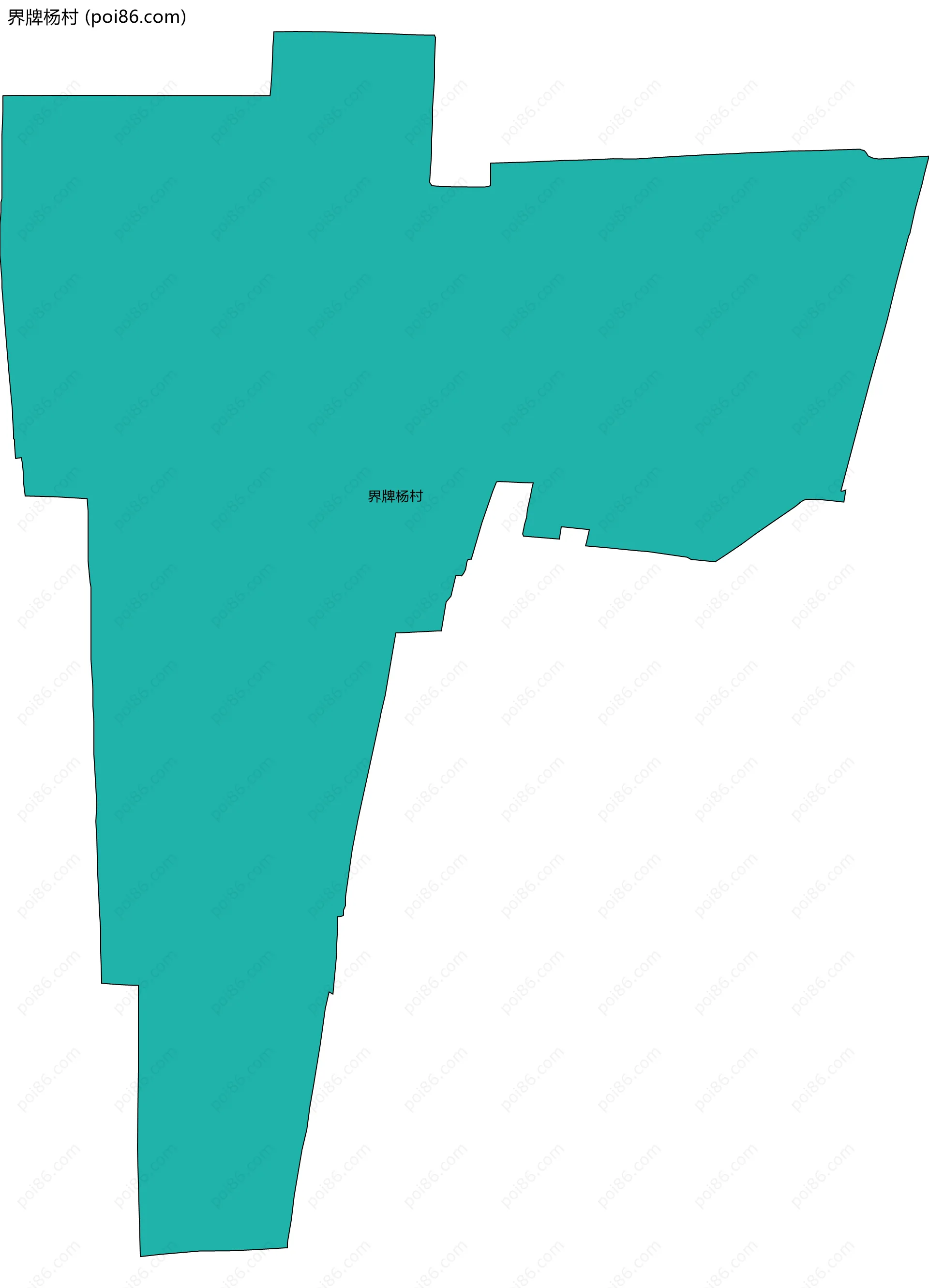 界牌杨村边界地图