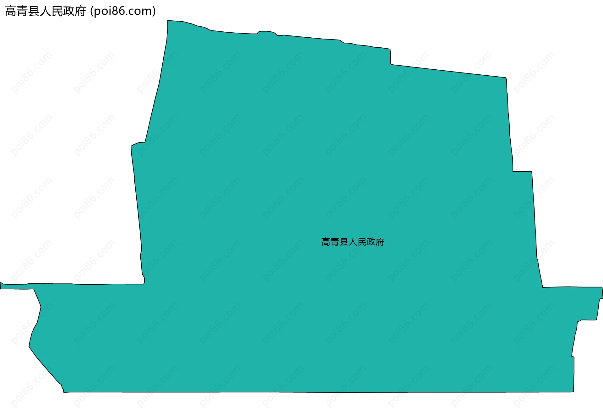 高青县人民政府边界地图
