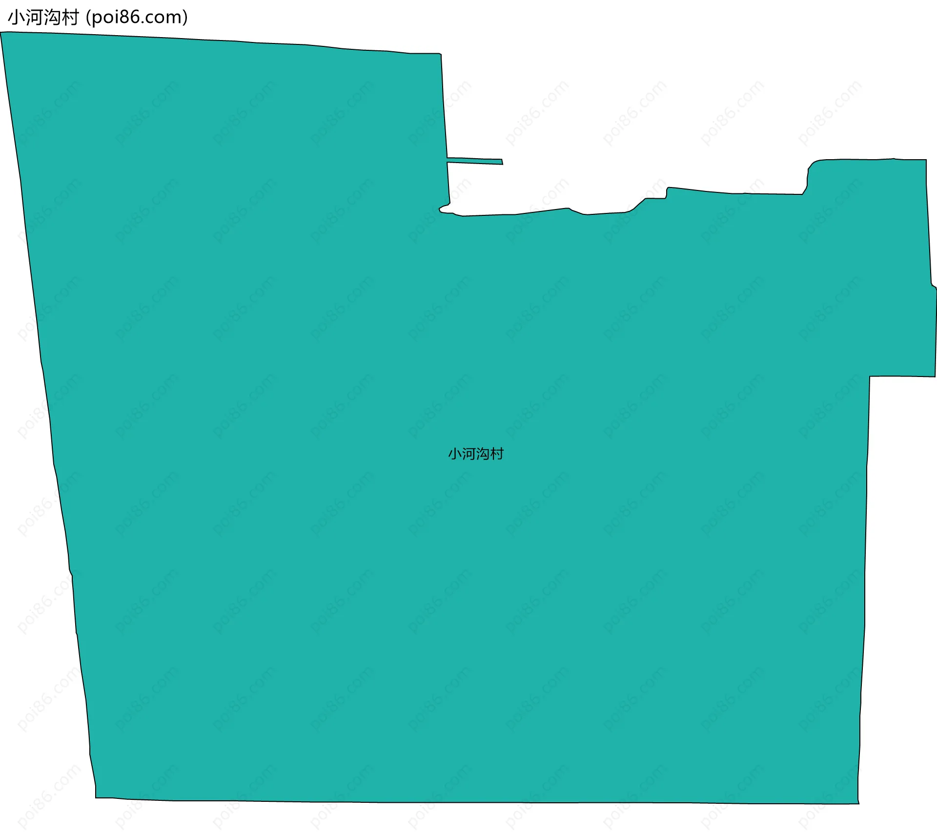 小河沟村边界地图