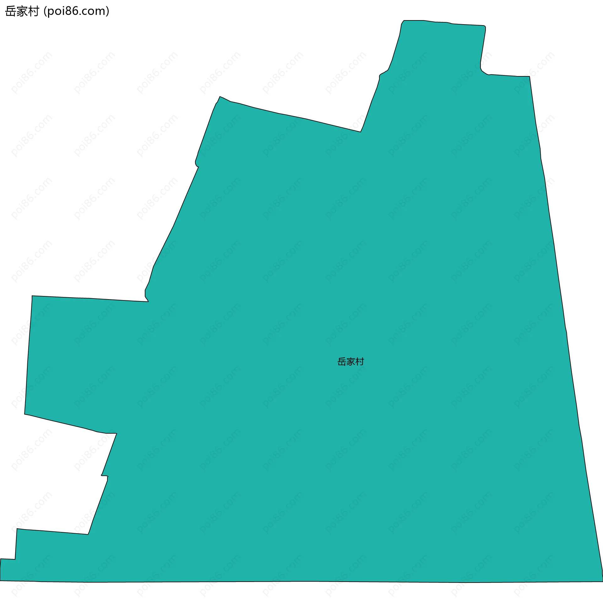 岳家村边界地图
