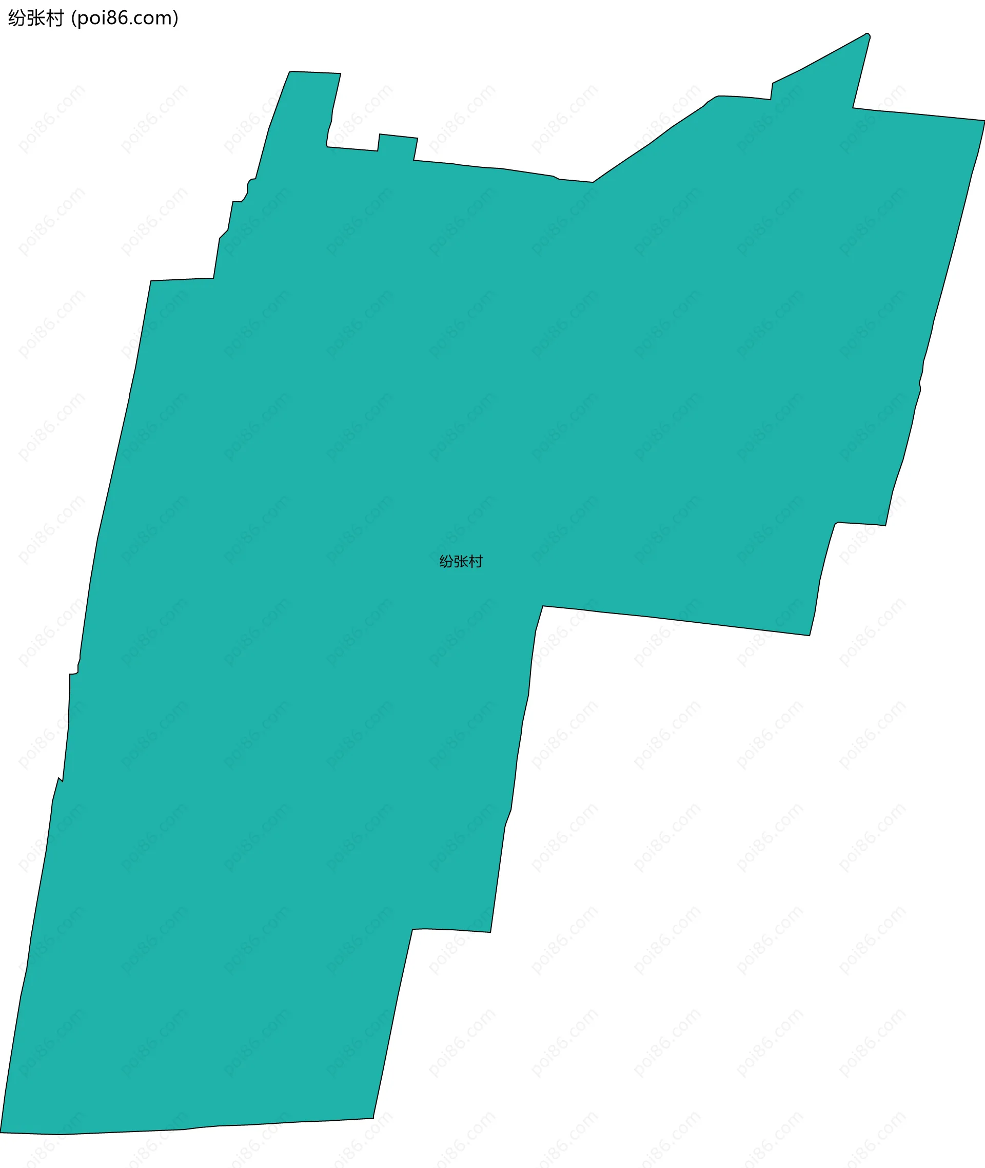 纷张村边界地图