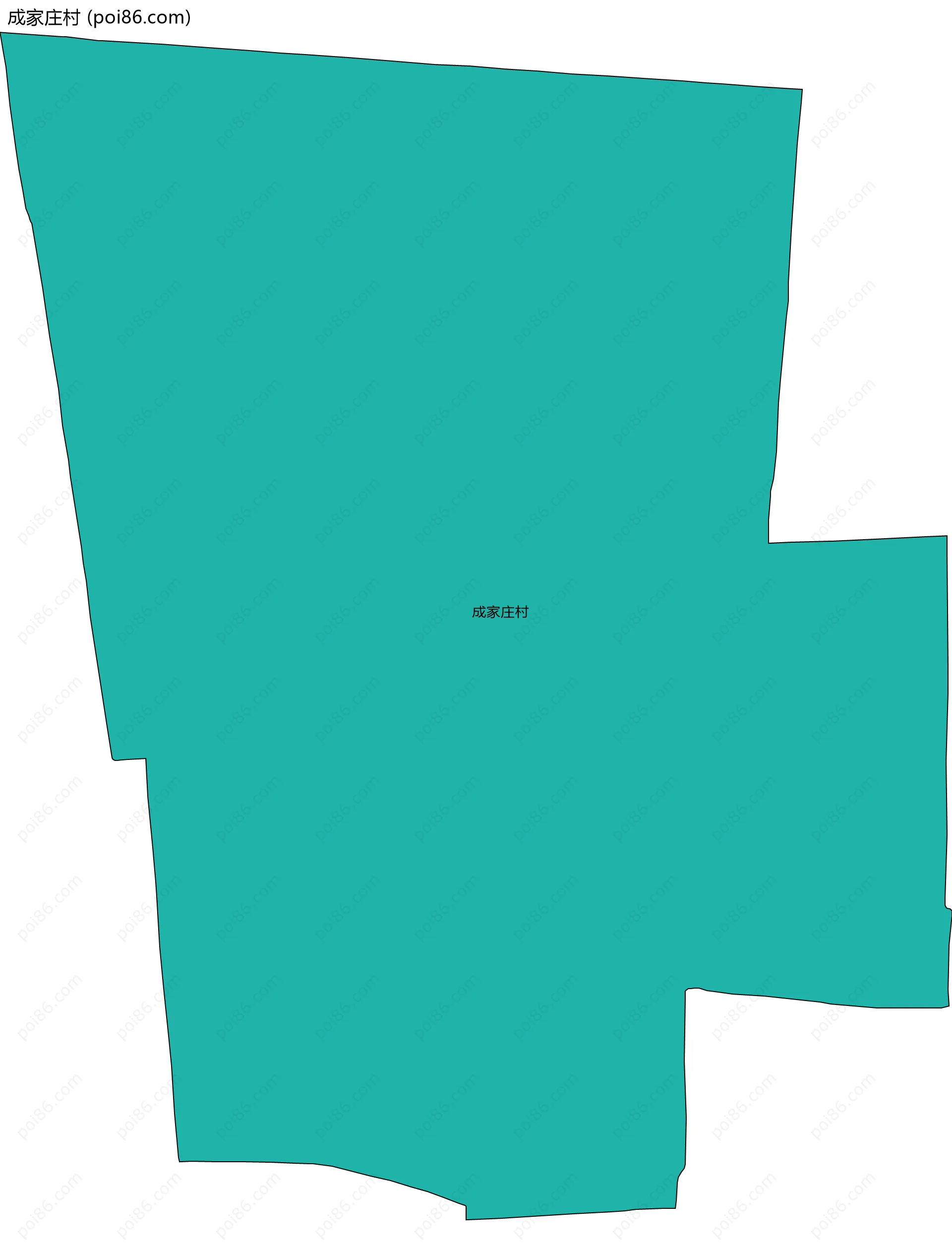 成家庄村边界地图