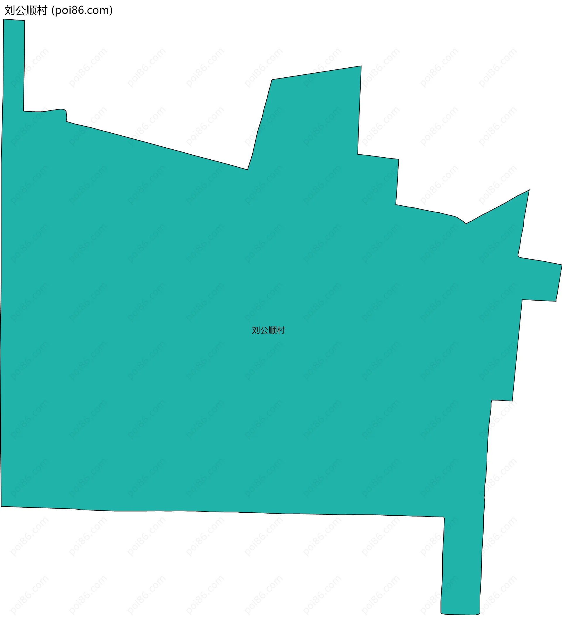 刘公顺村边界地图