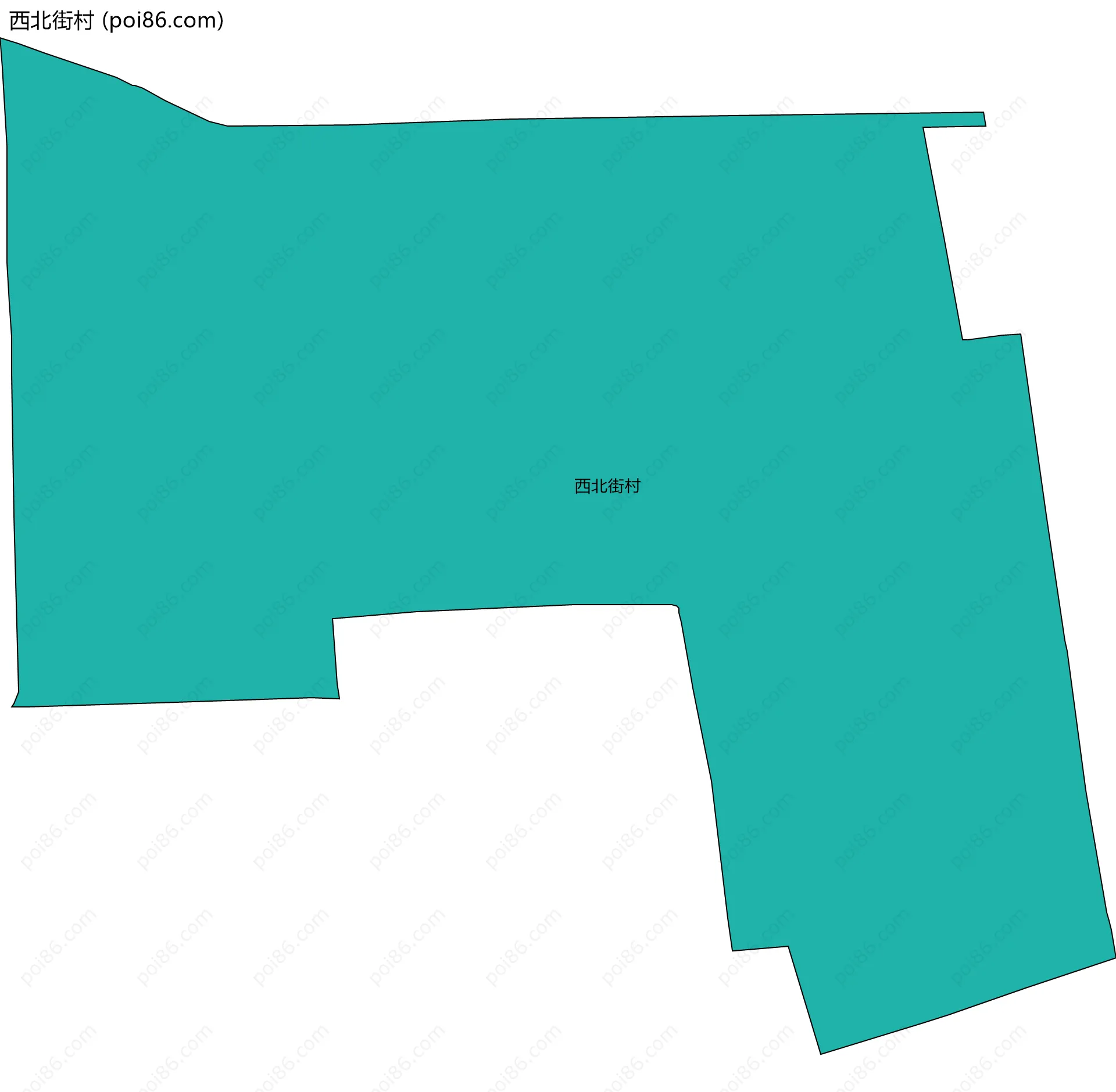 西北街村边界地图