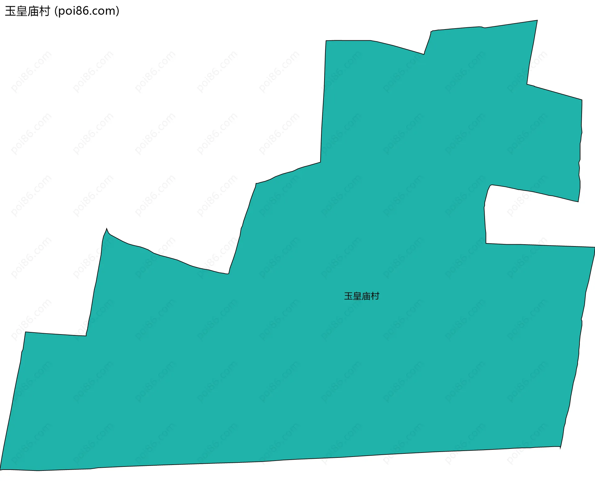 玉皇庙村边界地图