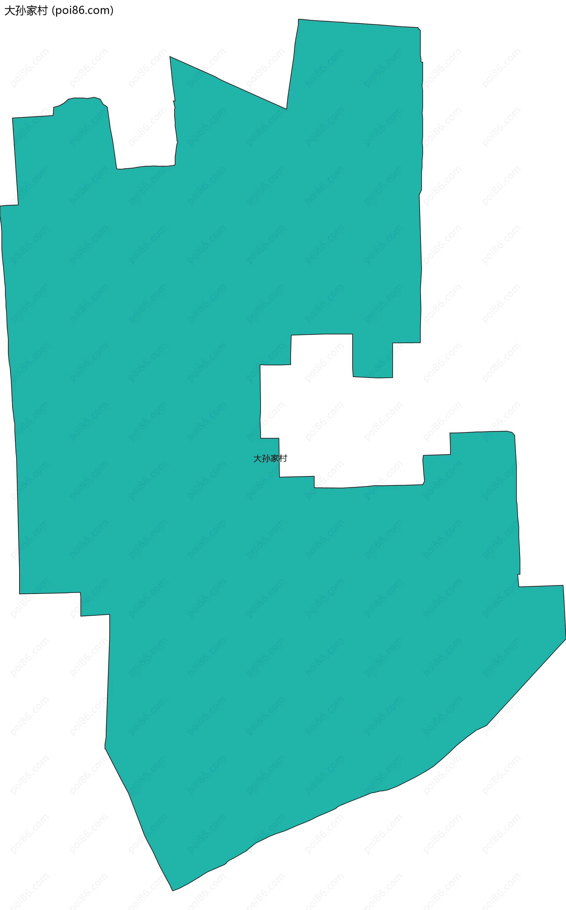 大孙家村边界地图