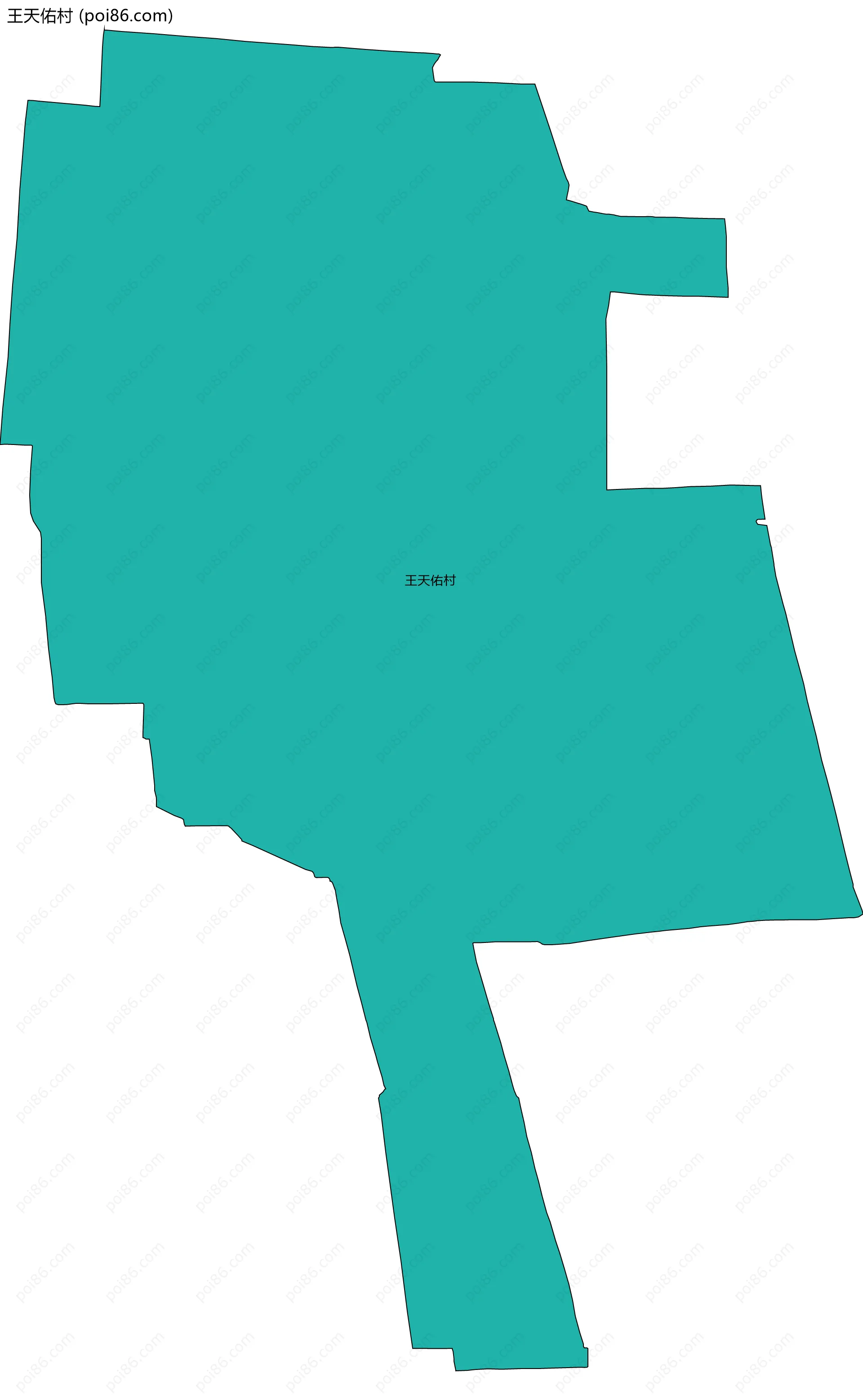 王天佑村边界地图