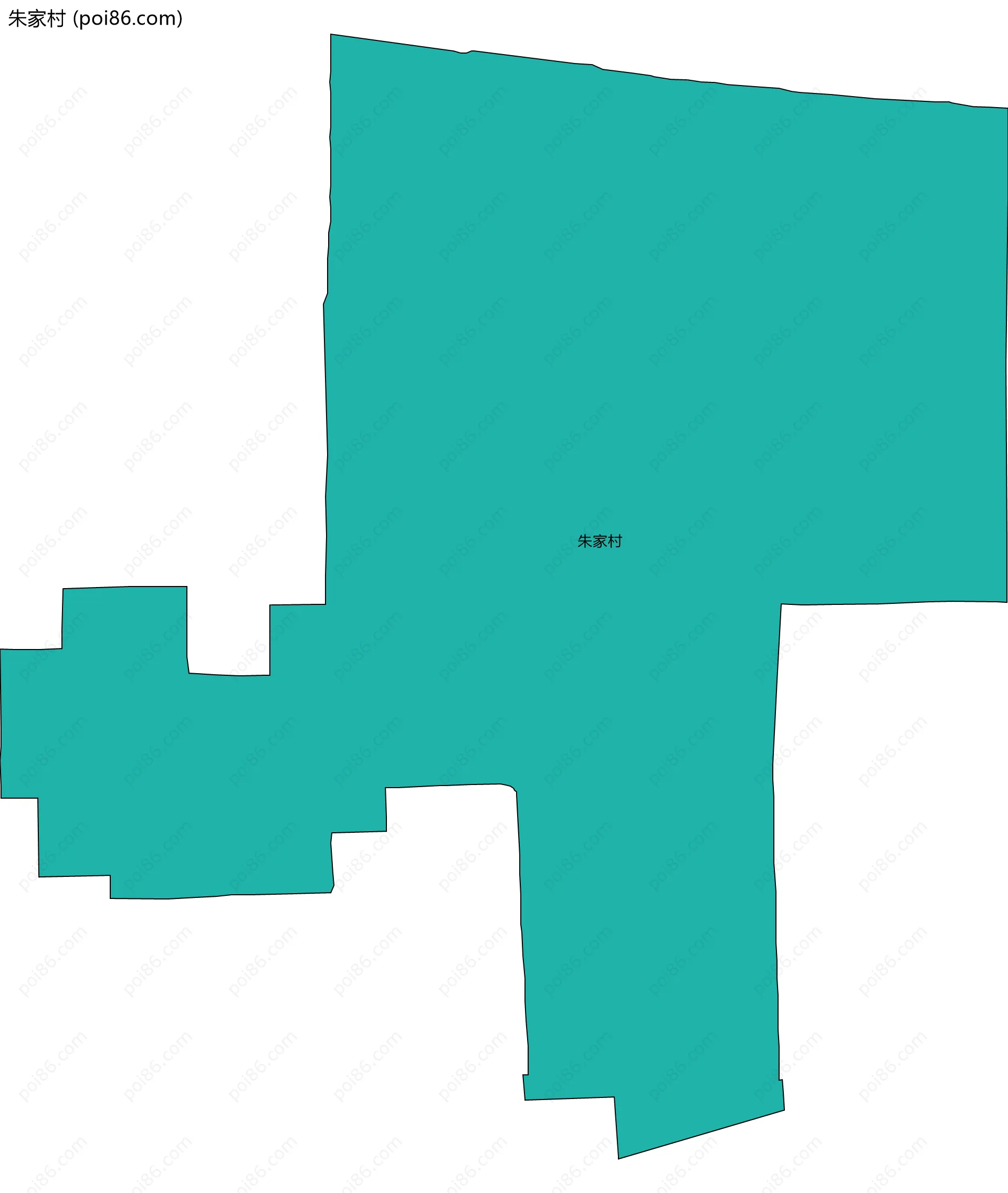 朱家村边界地图