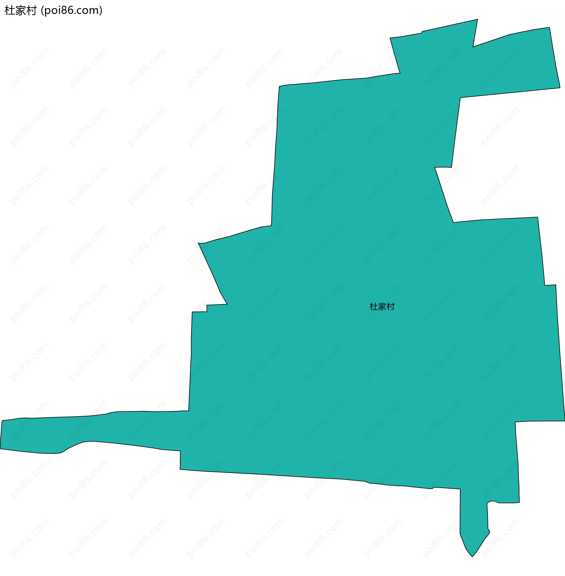 杜家村边界地图