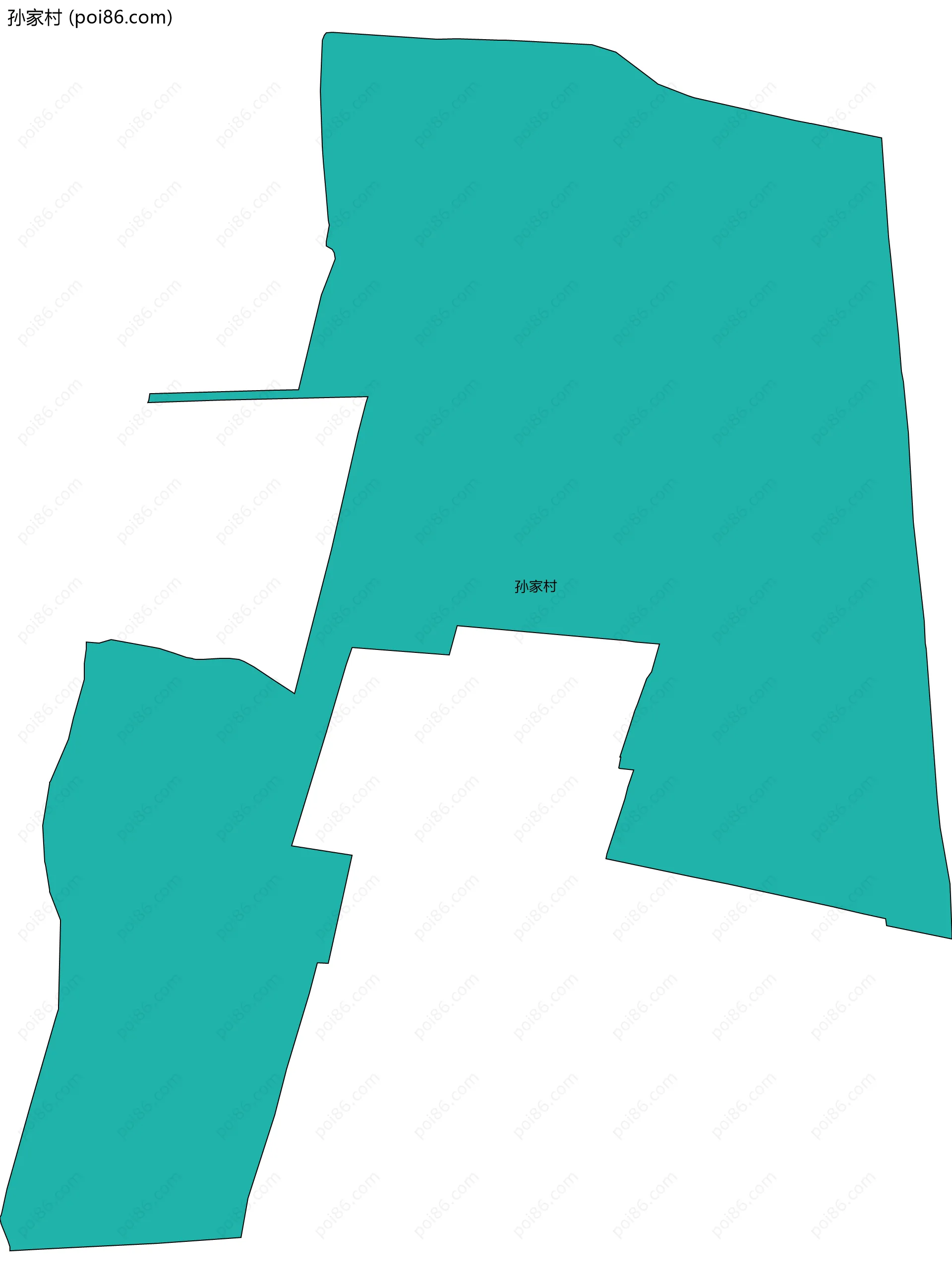 孙家村边界地图