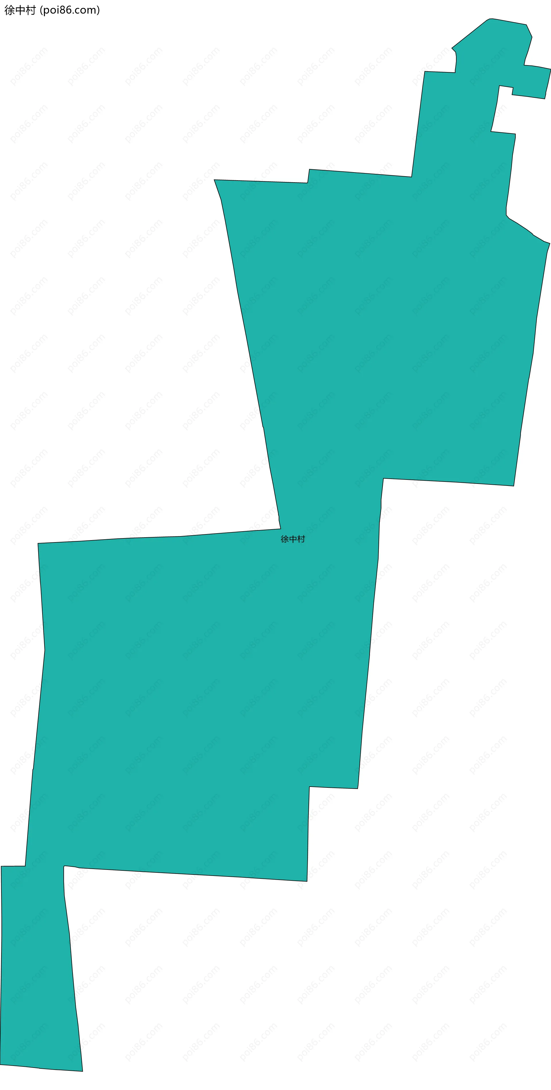 徐中村边界地图