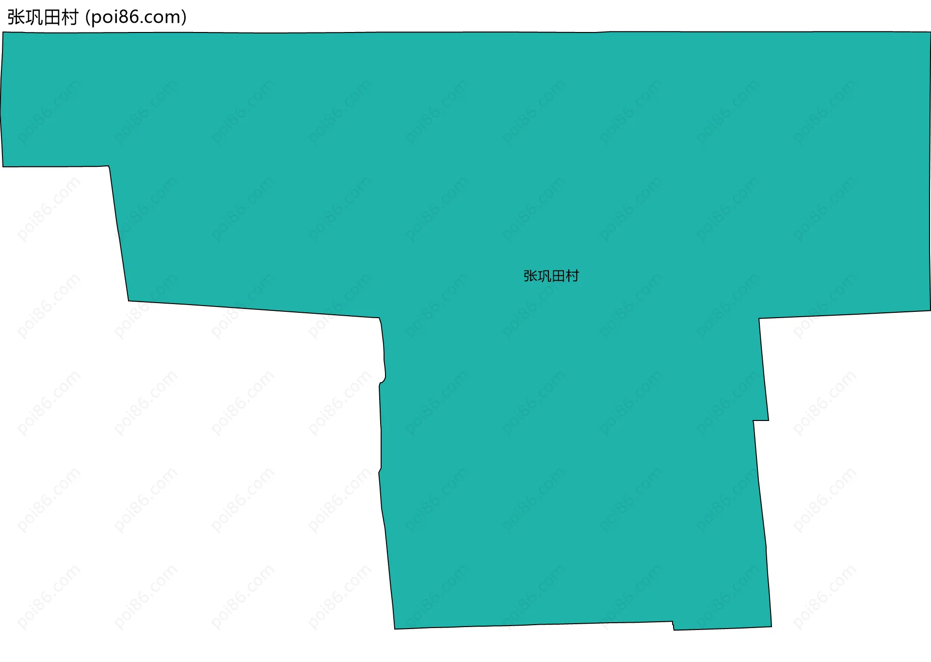 张巩田村边界地图