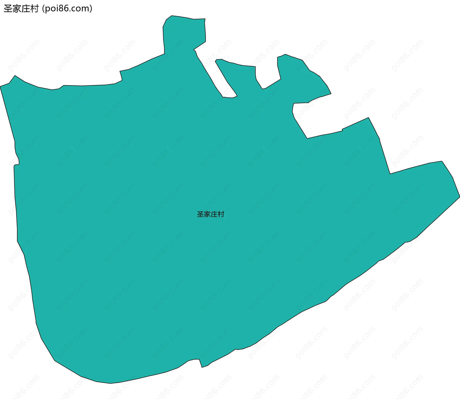 圣家庄村边界地图
