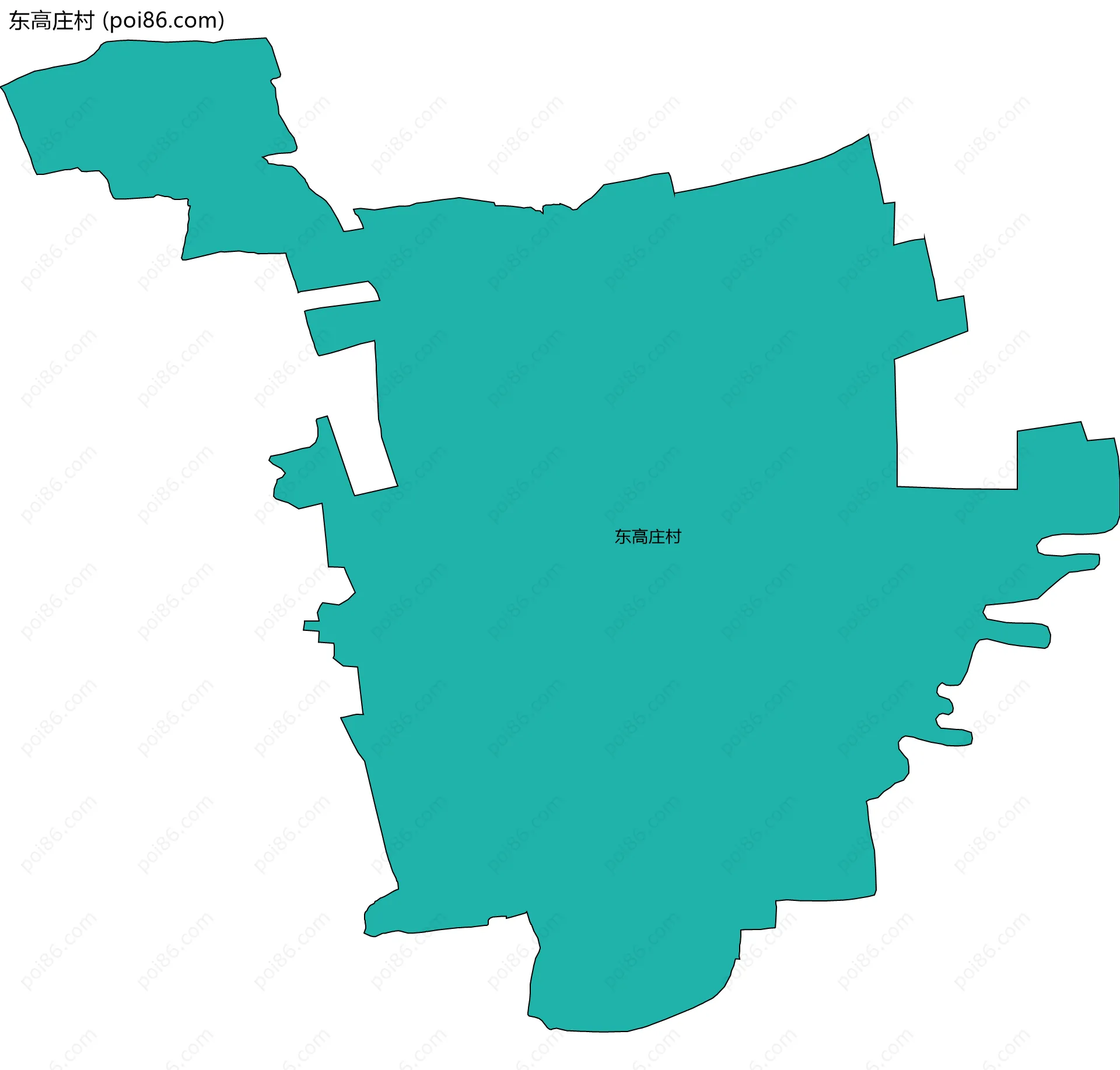 东高庄村边界地图