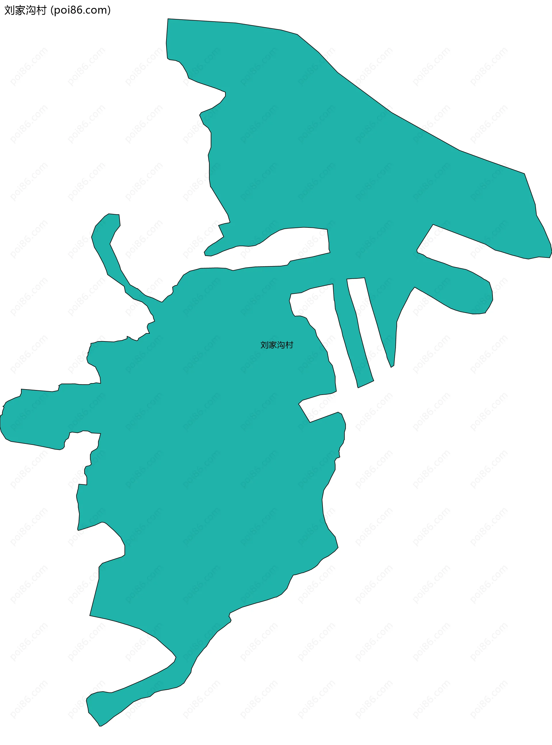 刘家沟村边界地图