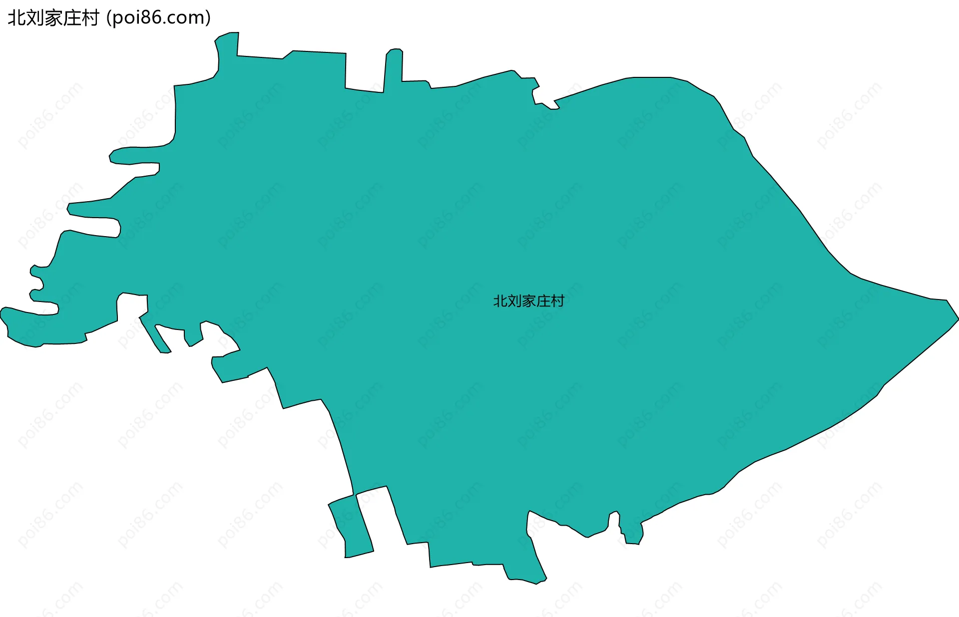 北刘家庄村边界地图