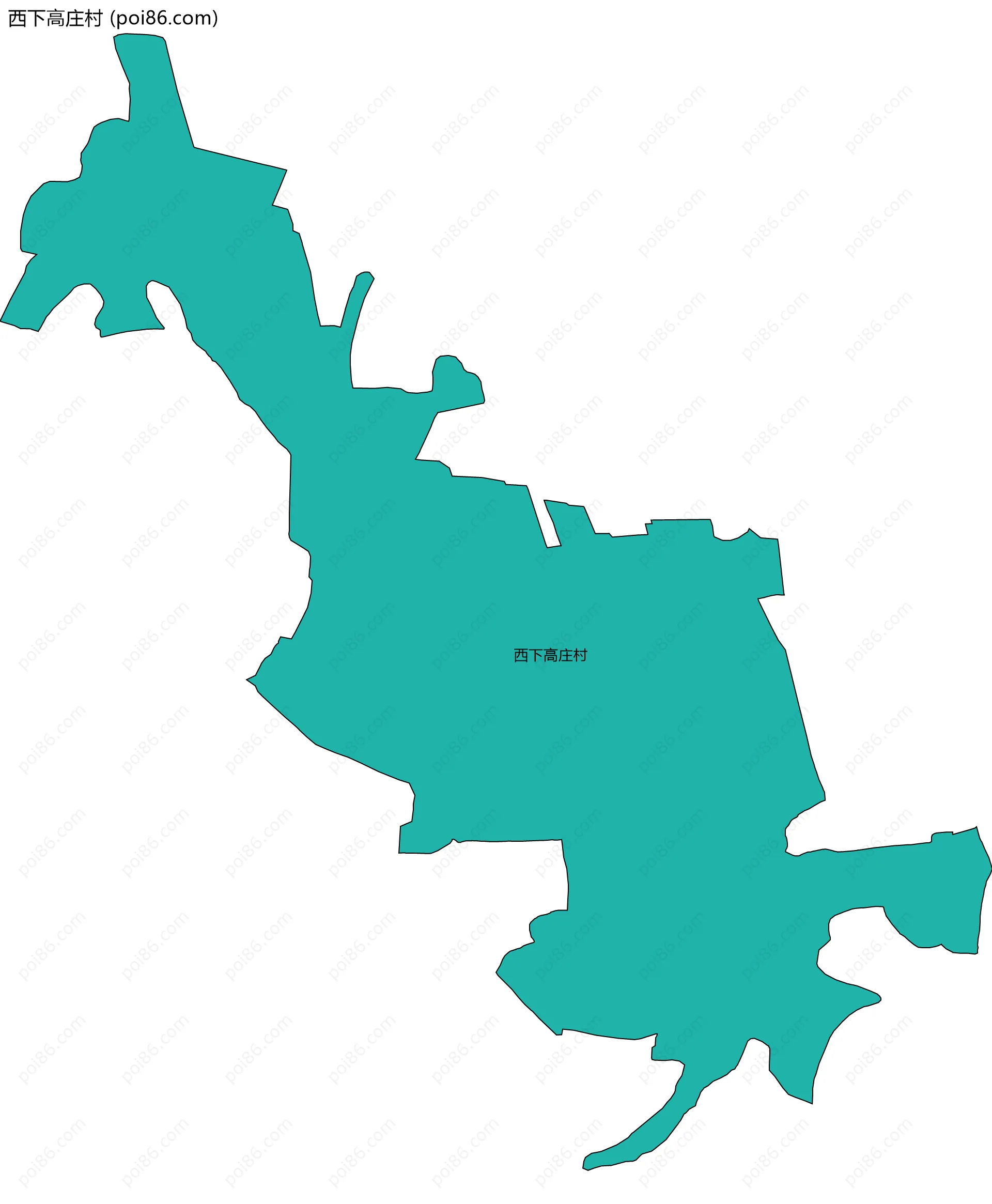 西下高庄村边界地图