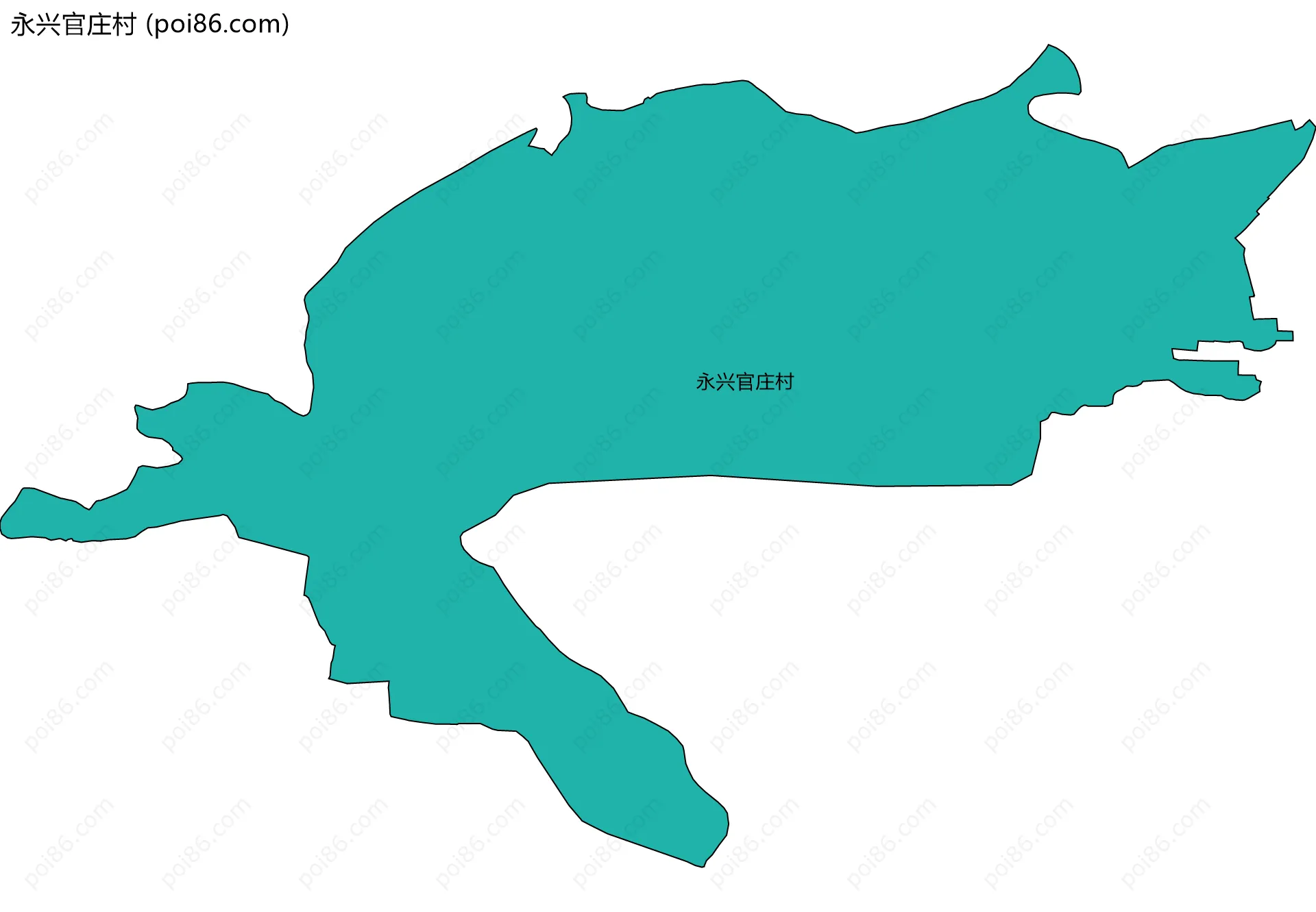 永兴官庄村边界地图