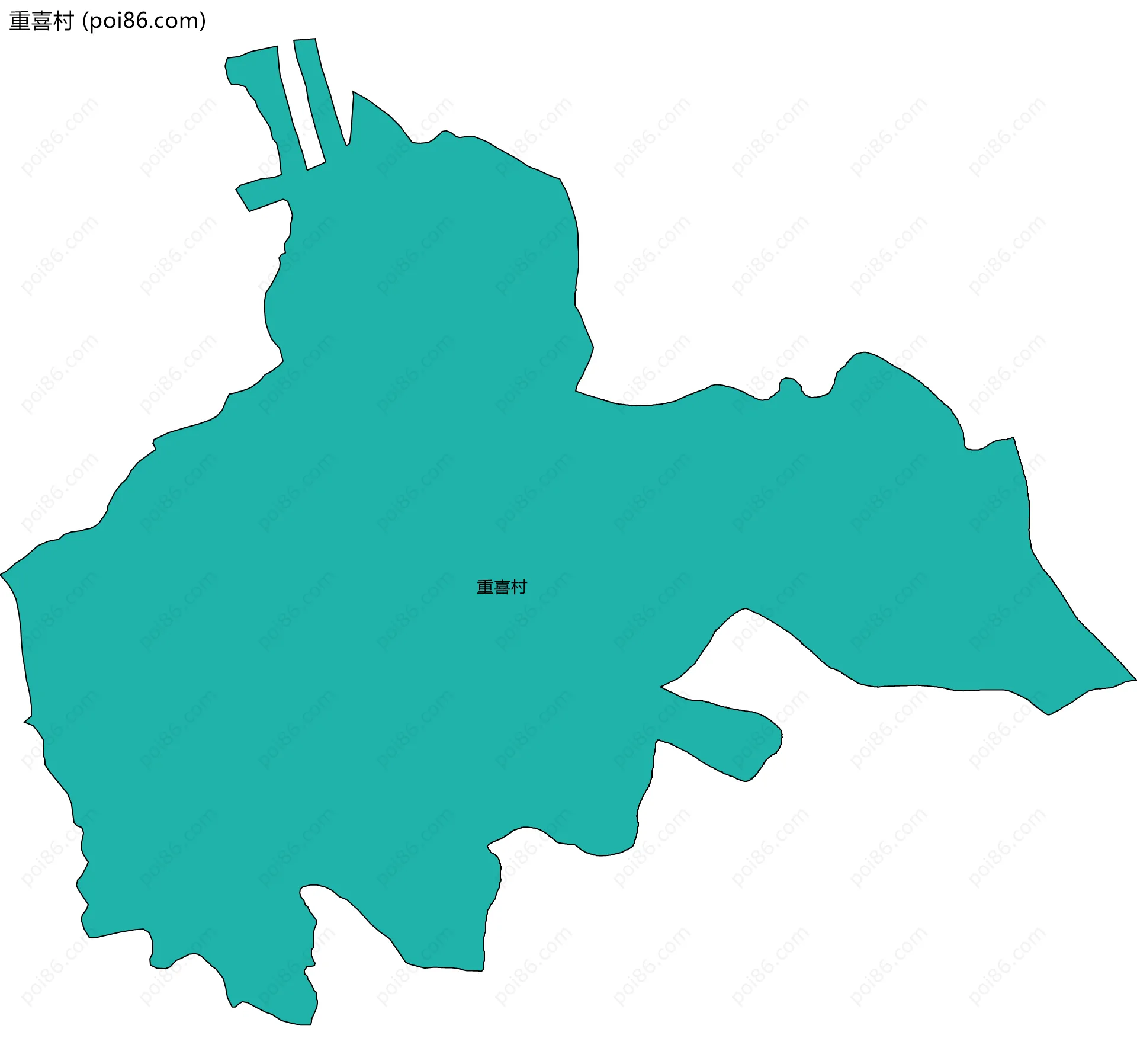 重喜村边界地图