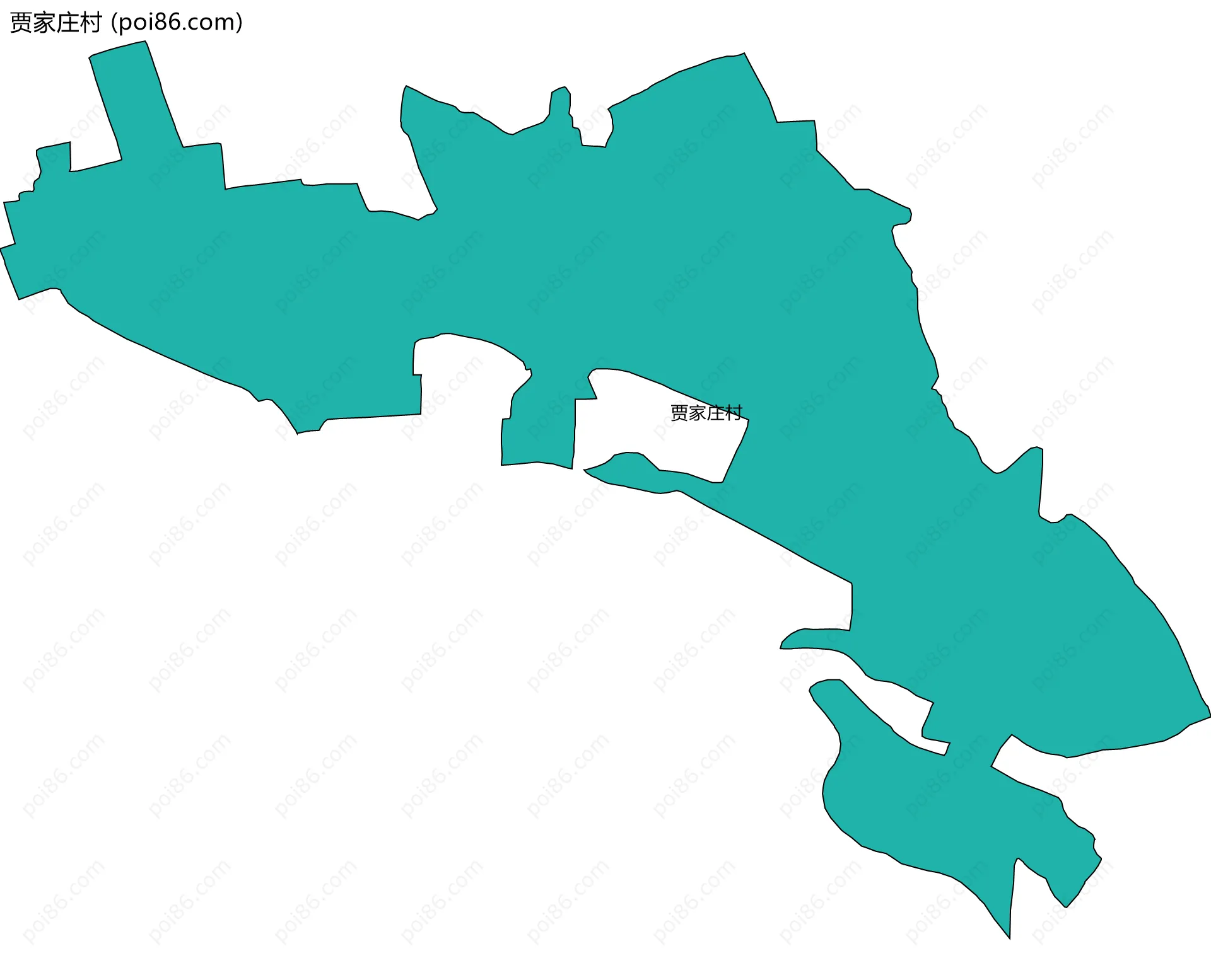 贾家庄村边界地图