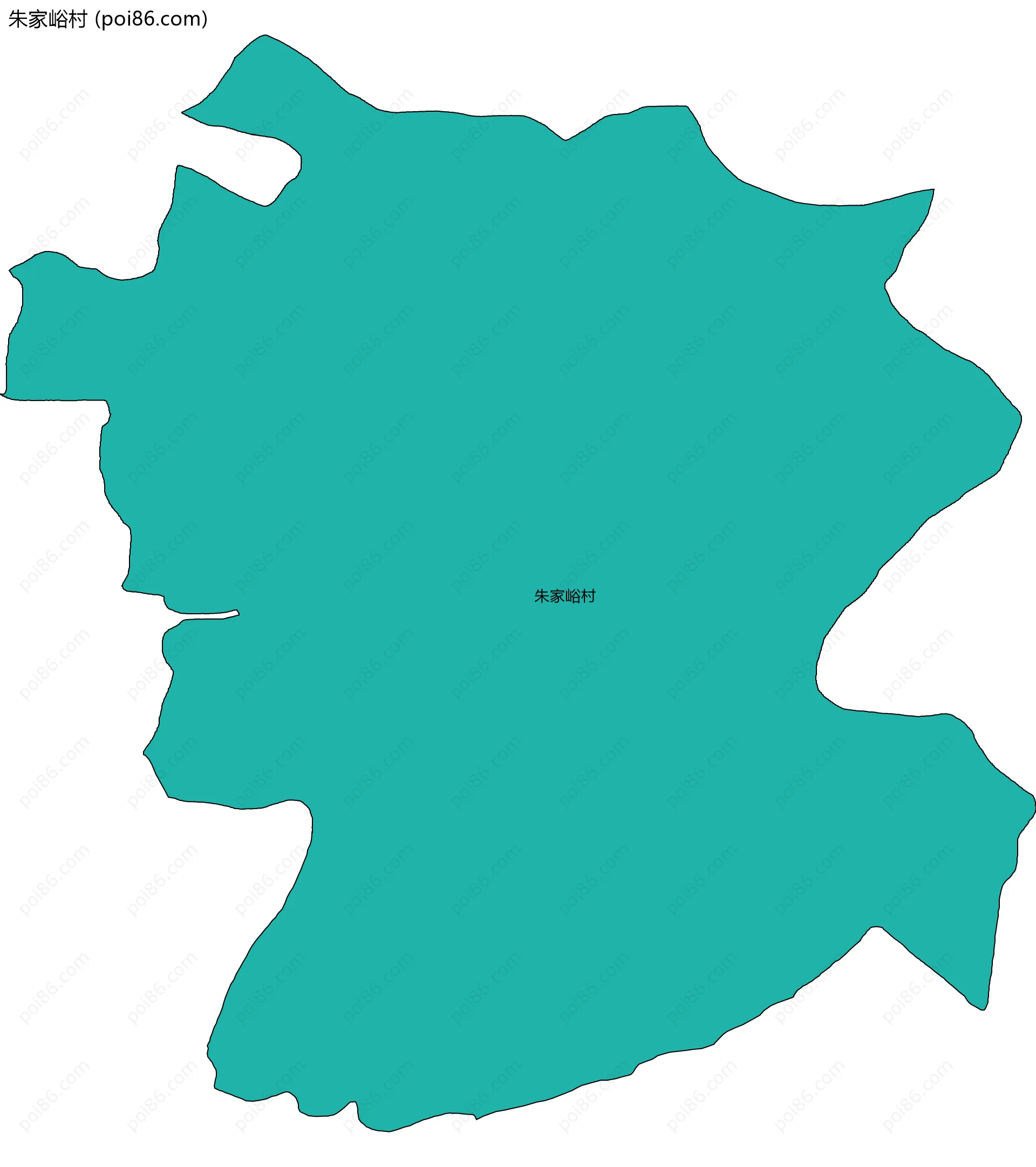 朱家峪村边界地图