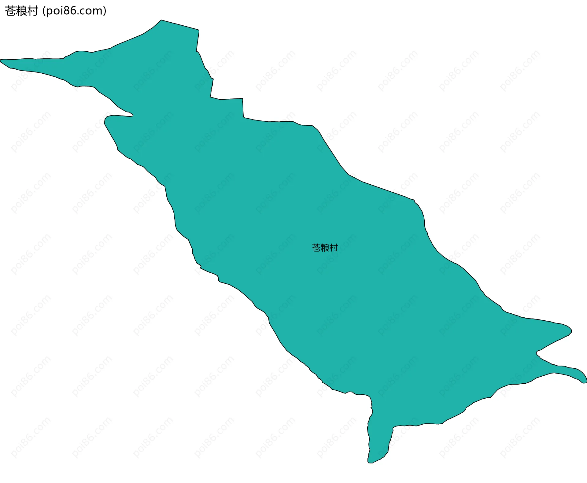苍粮村边界地图