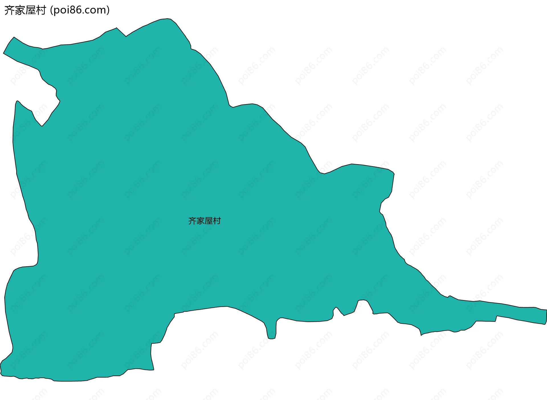 齐家屋村边界地图