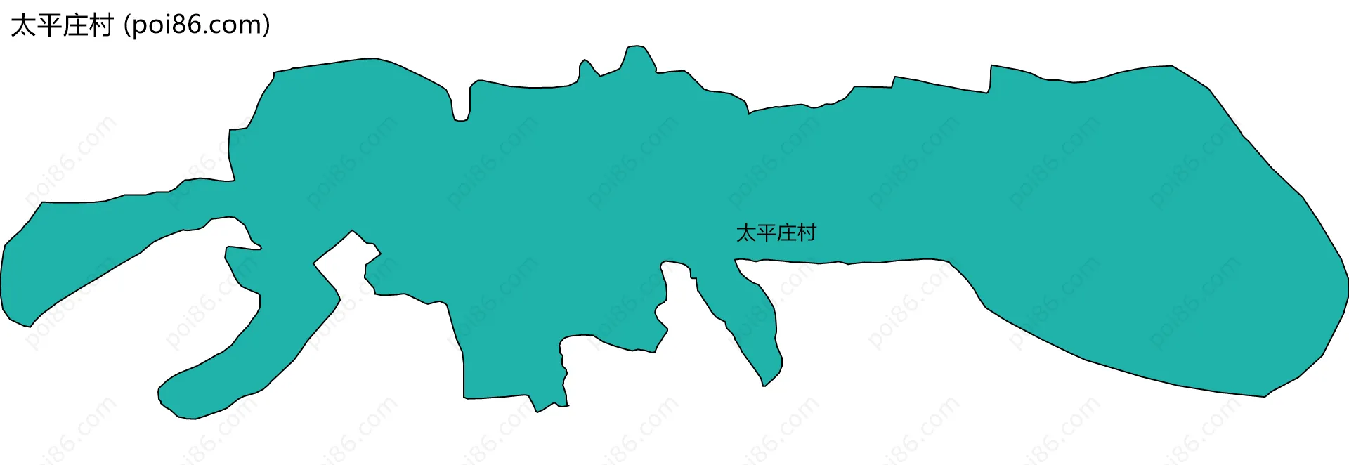 太平庄村边界地图