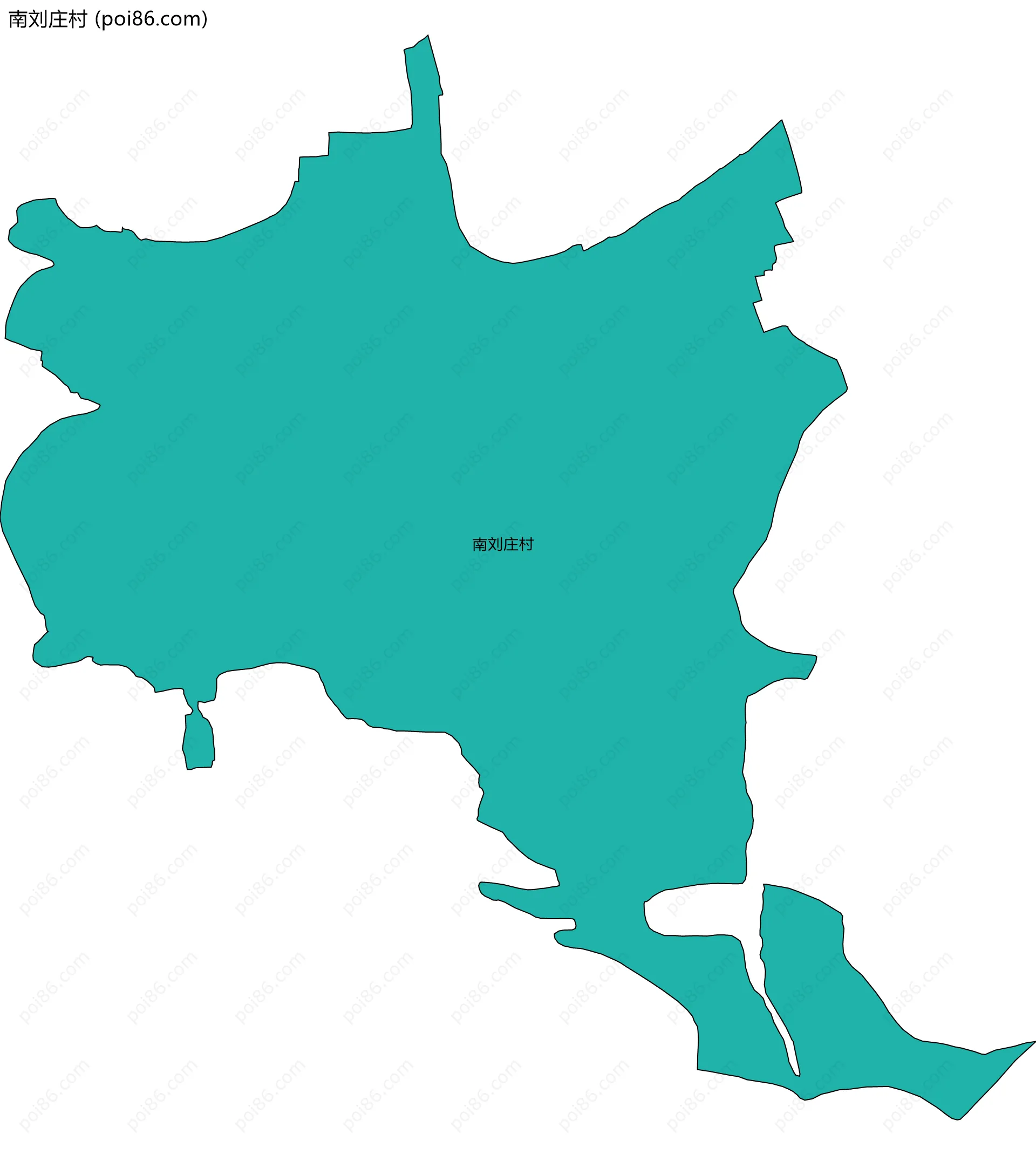 南刘庄村边界地图