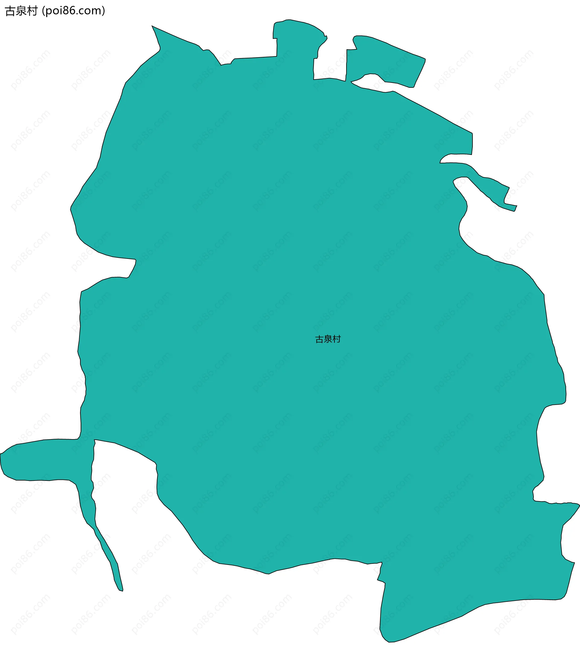 古泉村边界地图