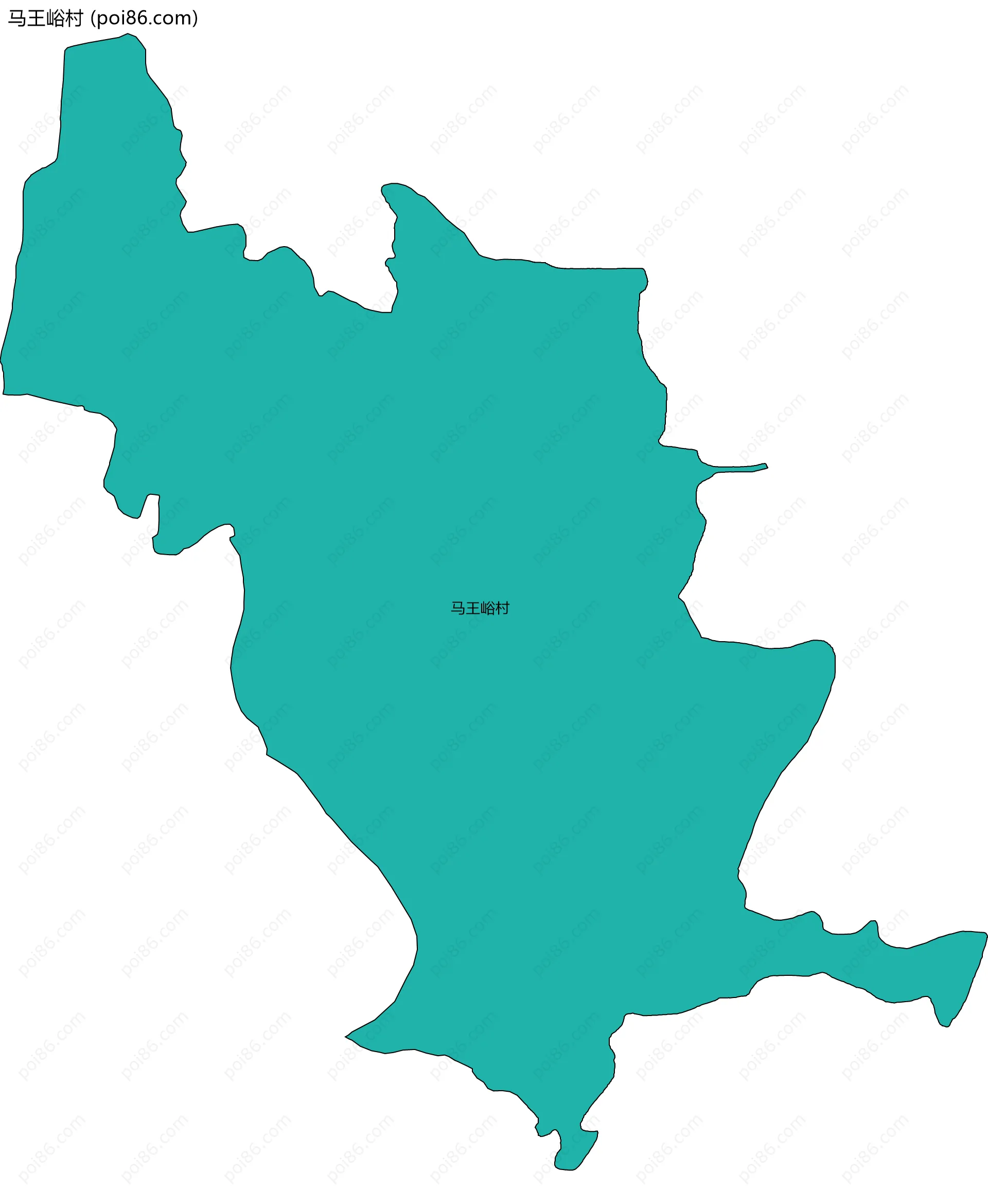 马王峪村边界地图