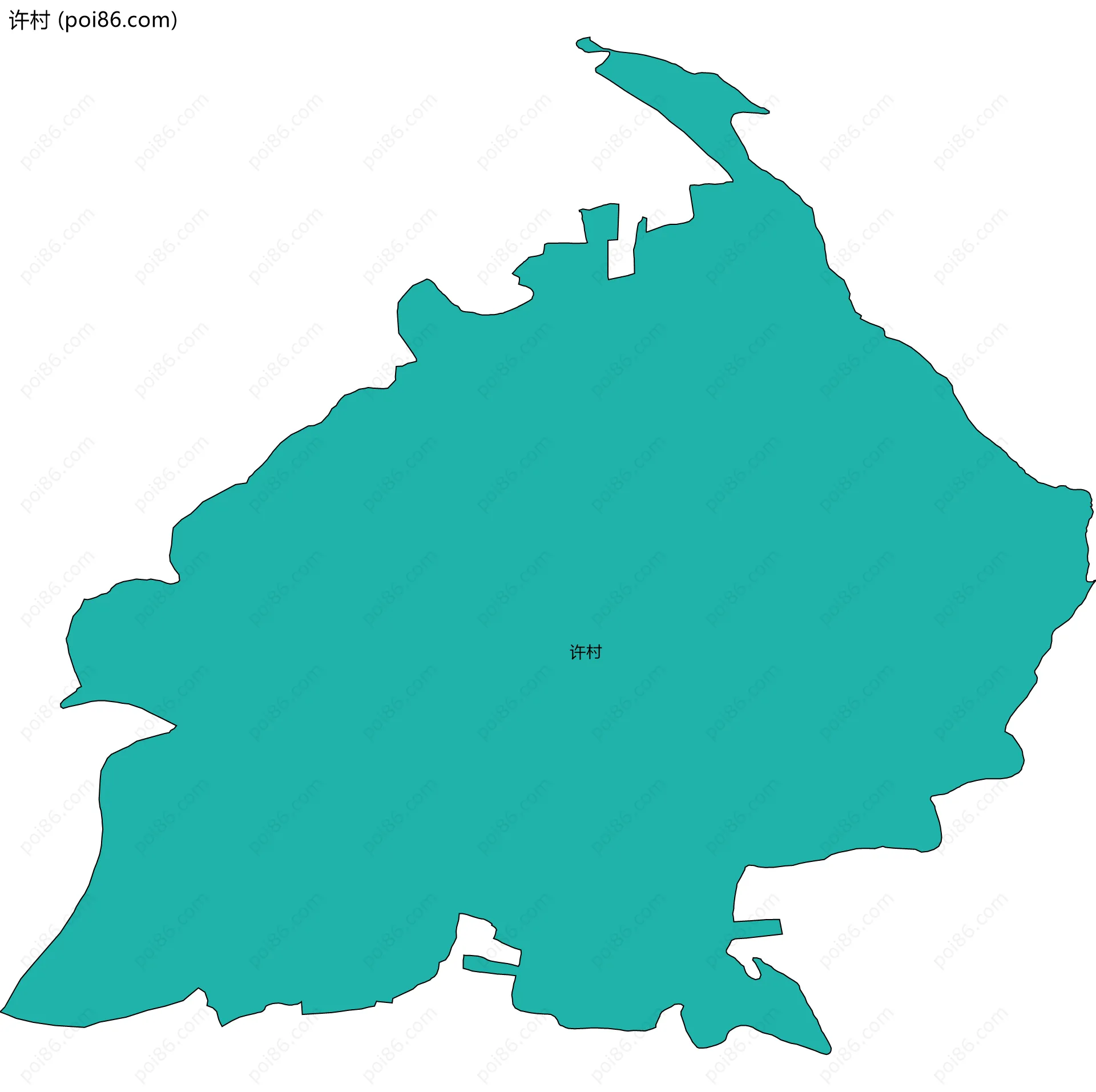 许村边界地图