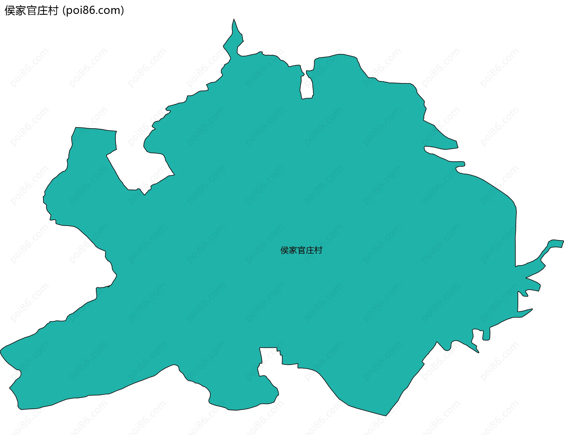 侯家官庄村边界地图