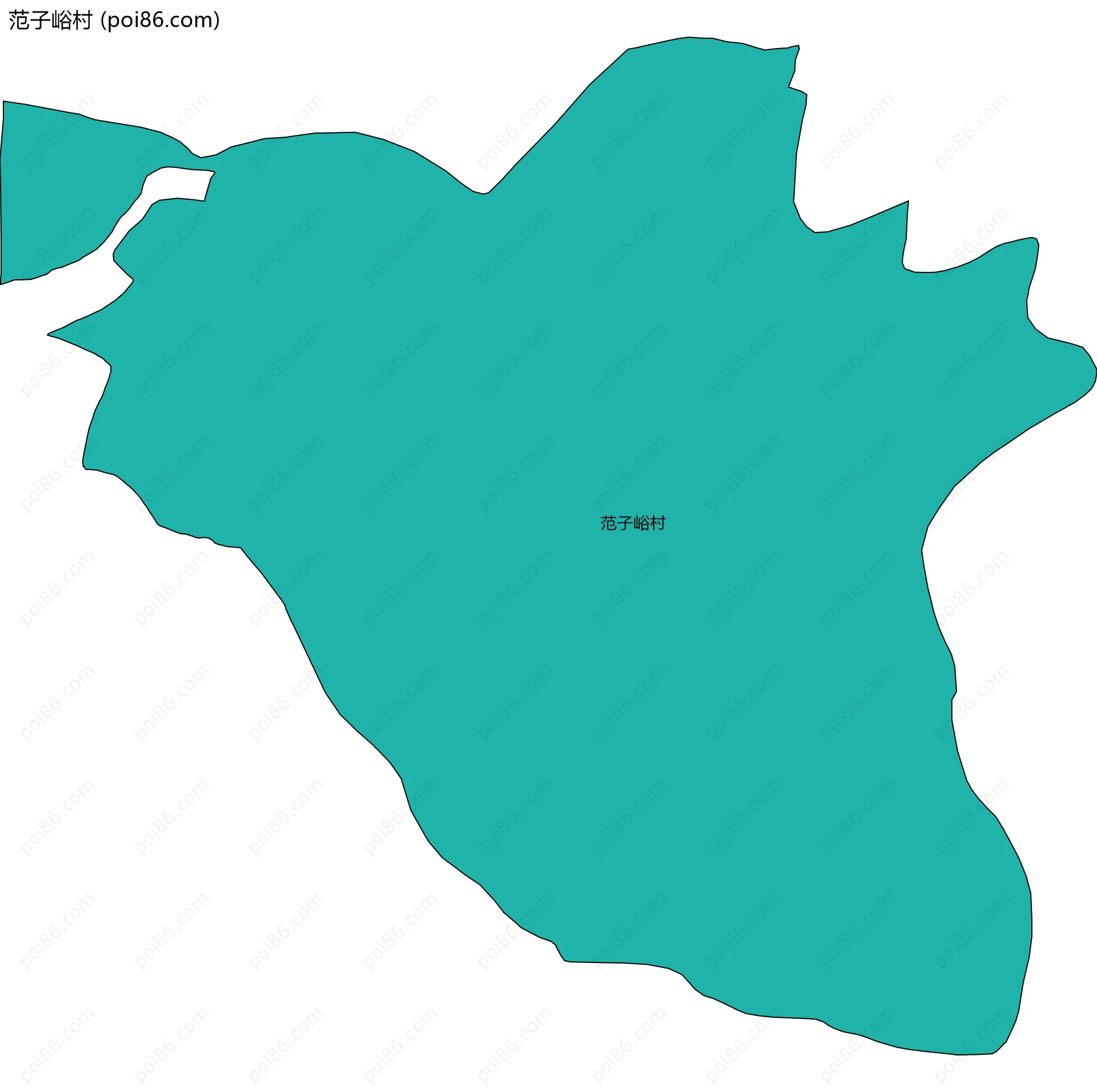 范子峪村边界地图