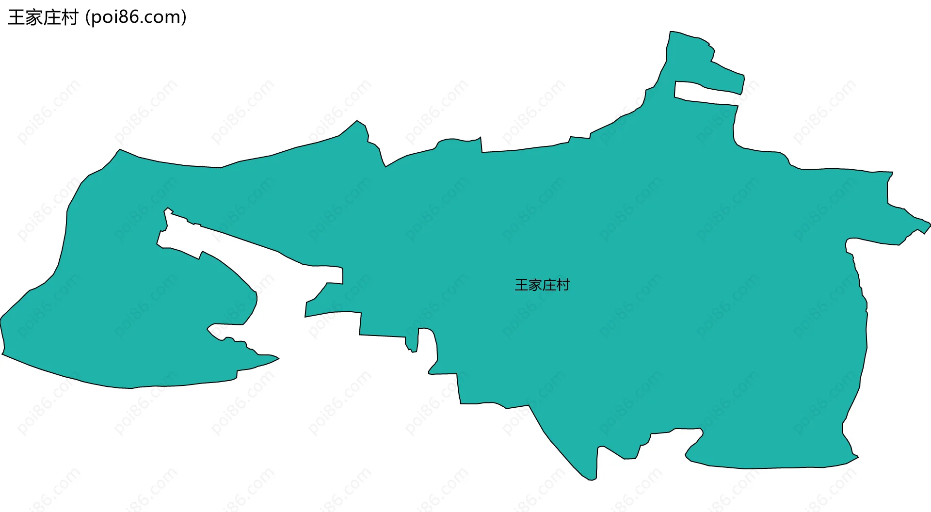 王家庄村边界地图