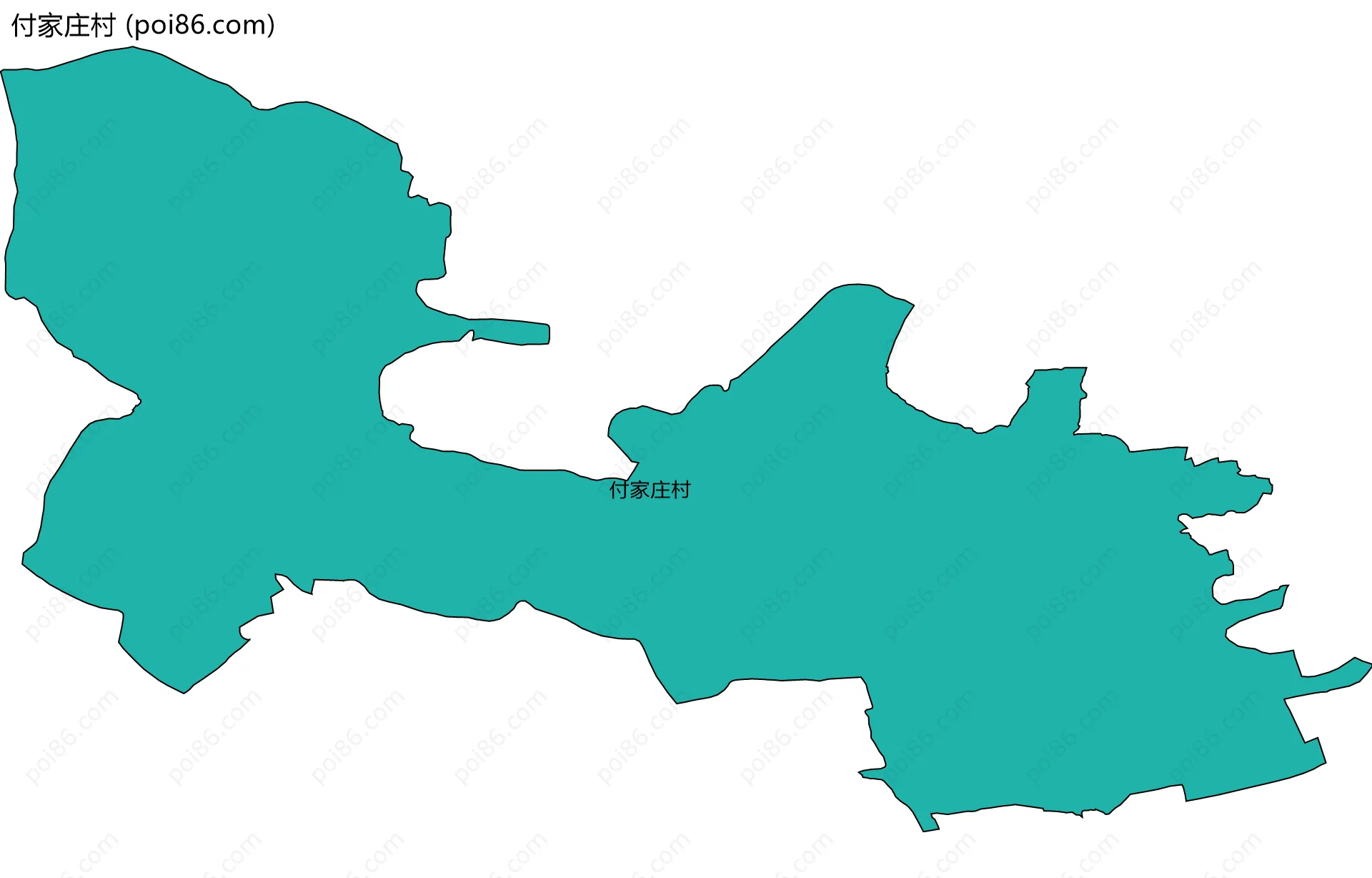 付家庄村边界地图