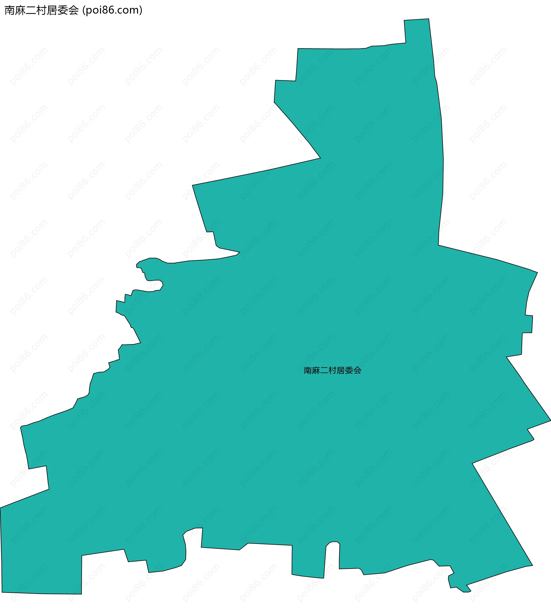 南麻二村居委会边界地图