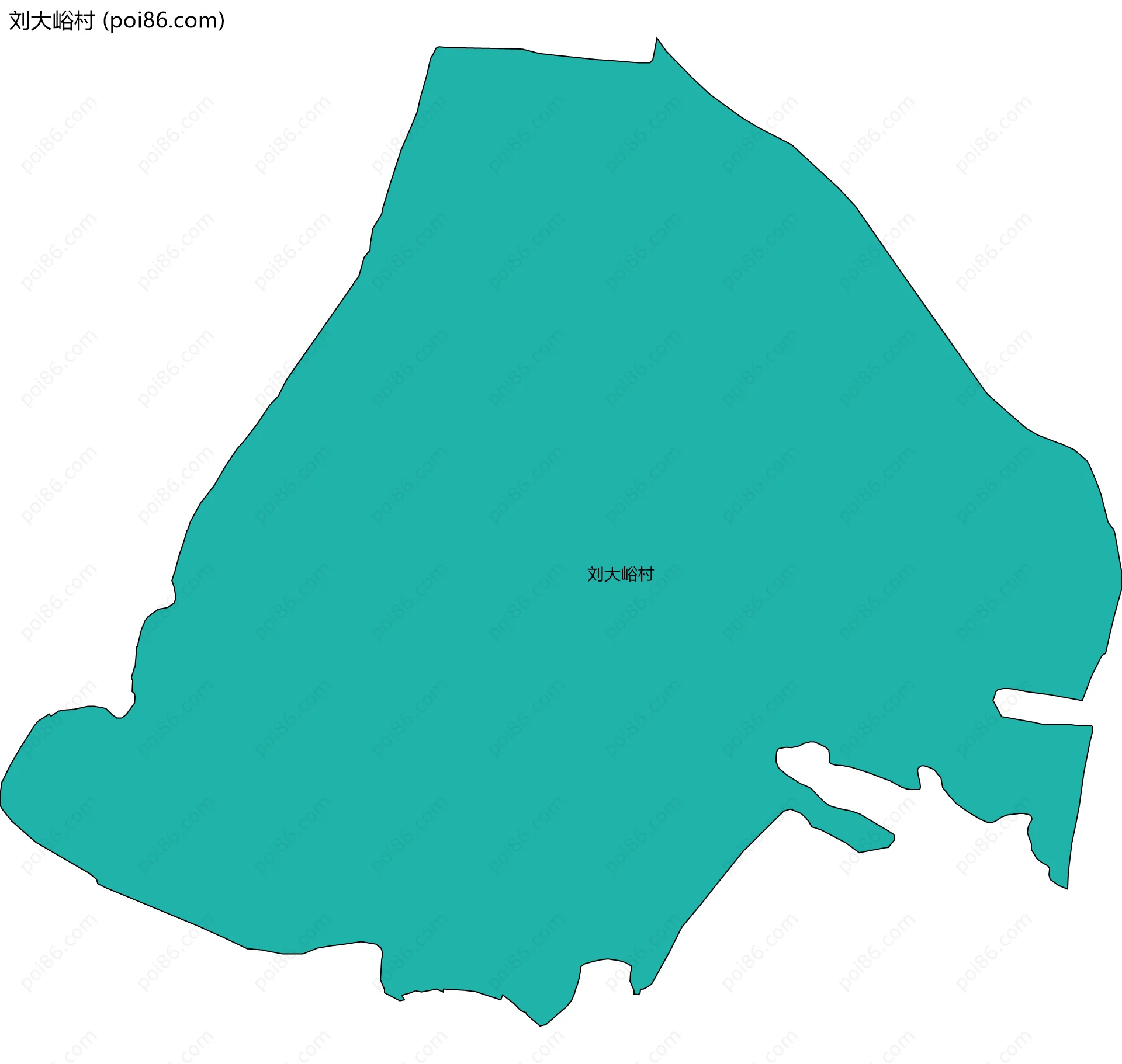 刘大峪村边界地图