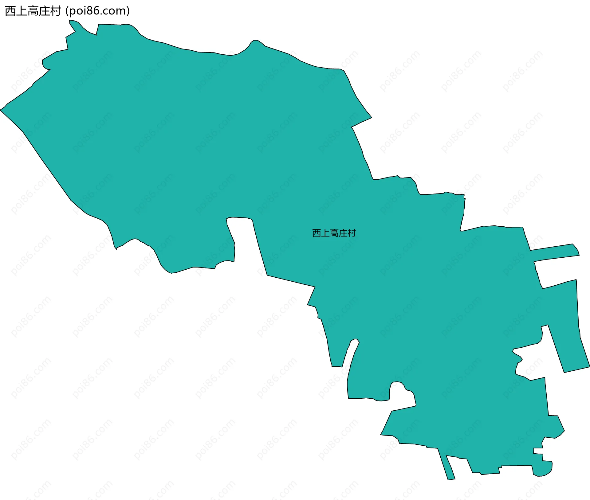 西上高庄村边界地图
