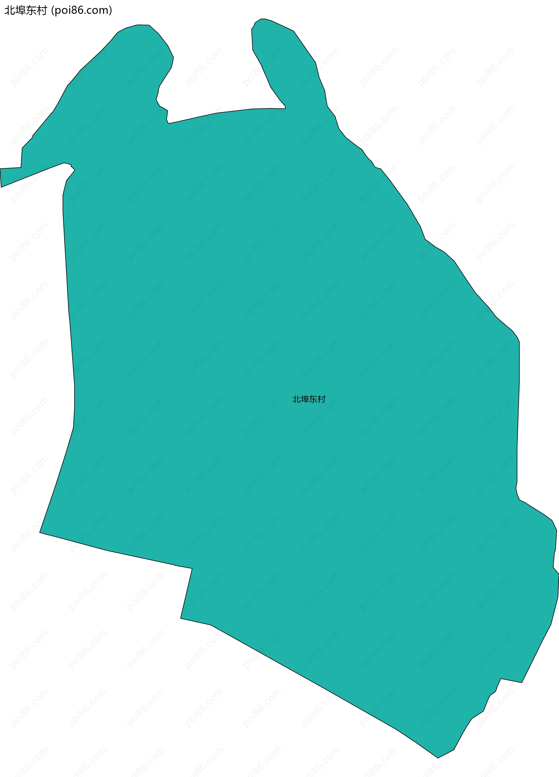 北埠东村边界地图